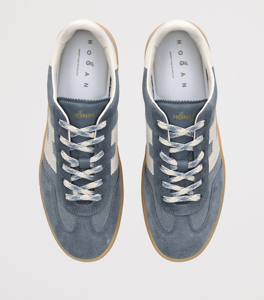 Hogan Suede Cool Sneakers Mid Blue Image 4