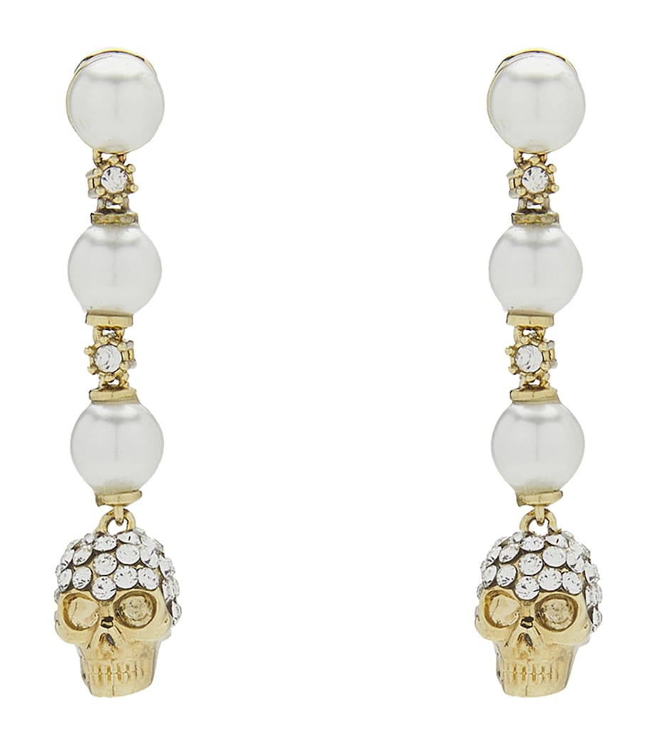 Faux Pearl and Skull Earrings 1953 Image 1