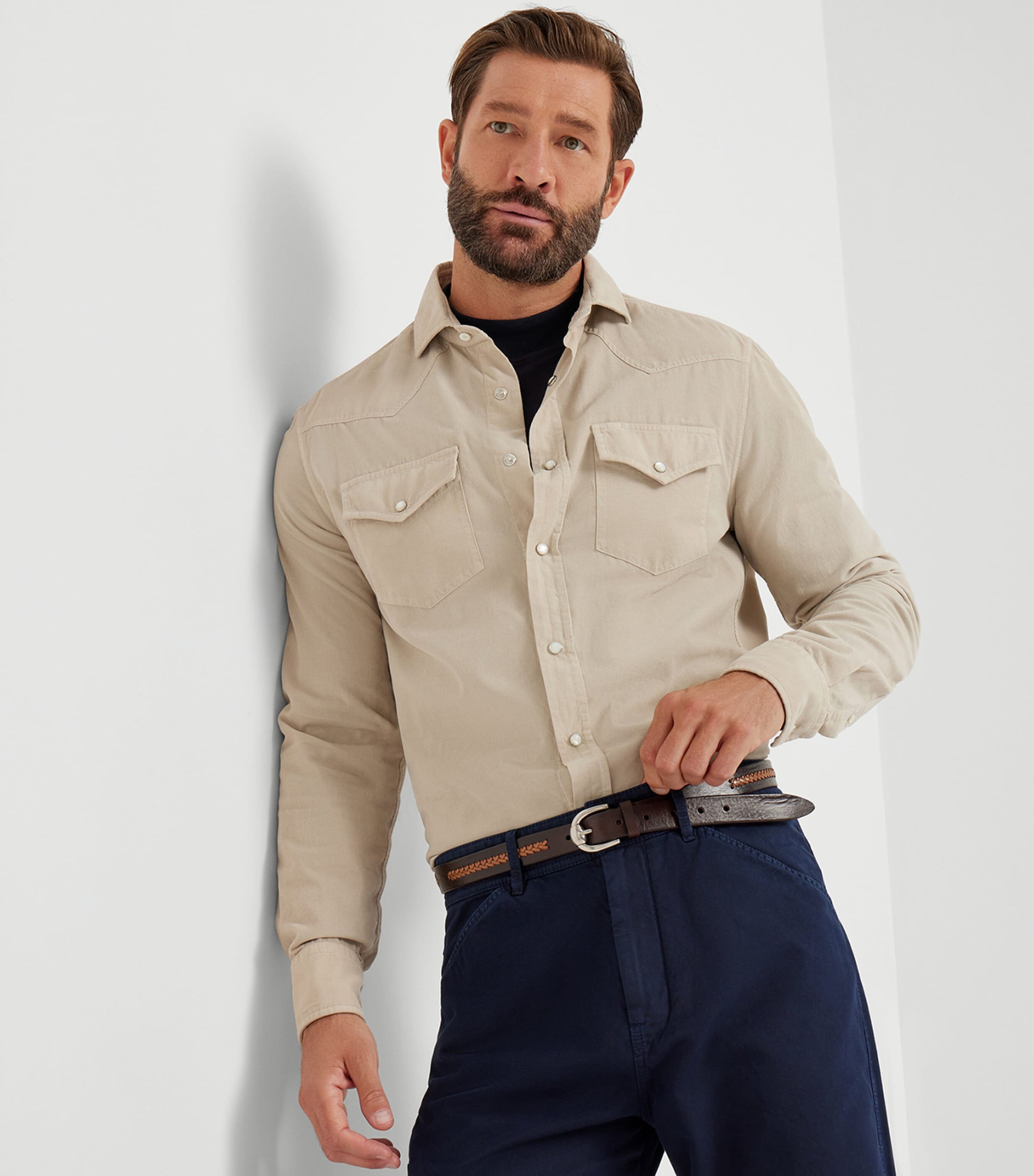 BRUNELLO CUCINELLI ベージュ ポロシャツ メンズ カジュアルTシャツ＆ポロシャツ | Brunello Cucinelli