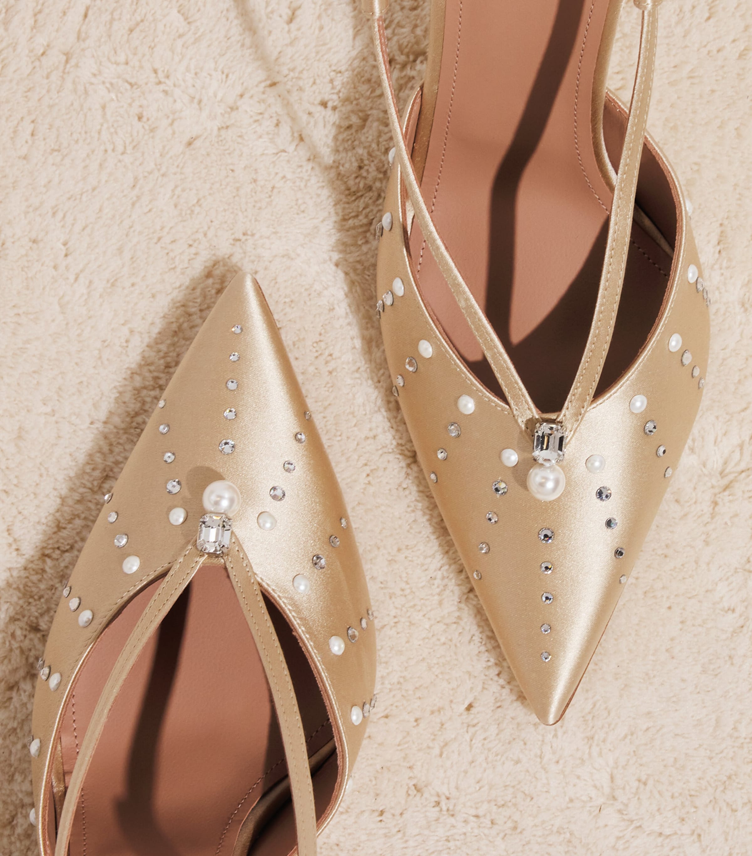 Satin Moore Slingback Pumps 90 PLATINO Image 6