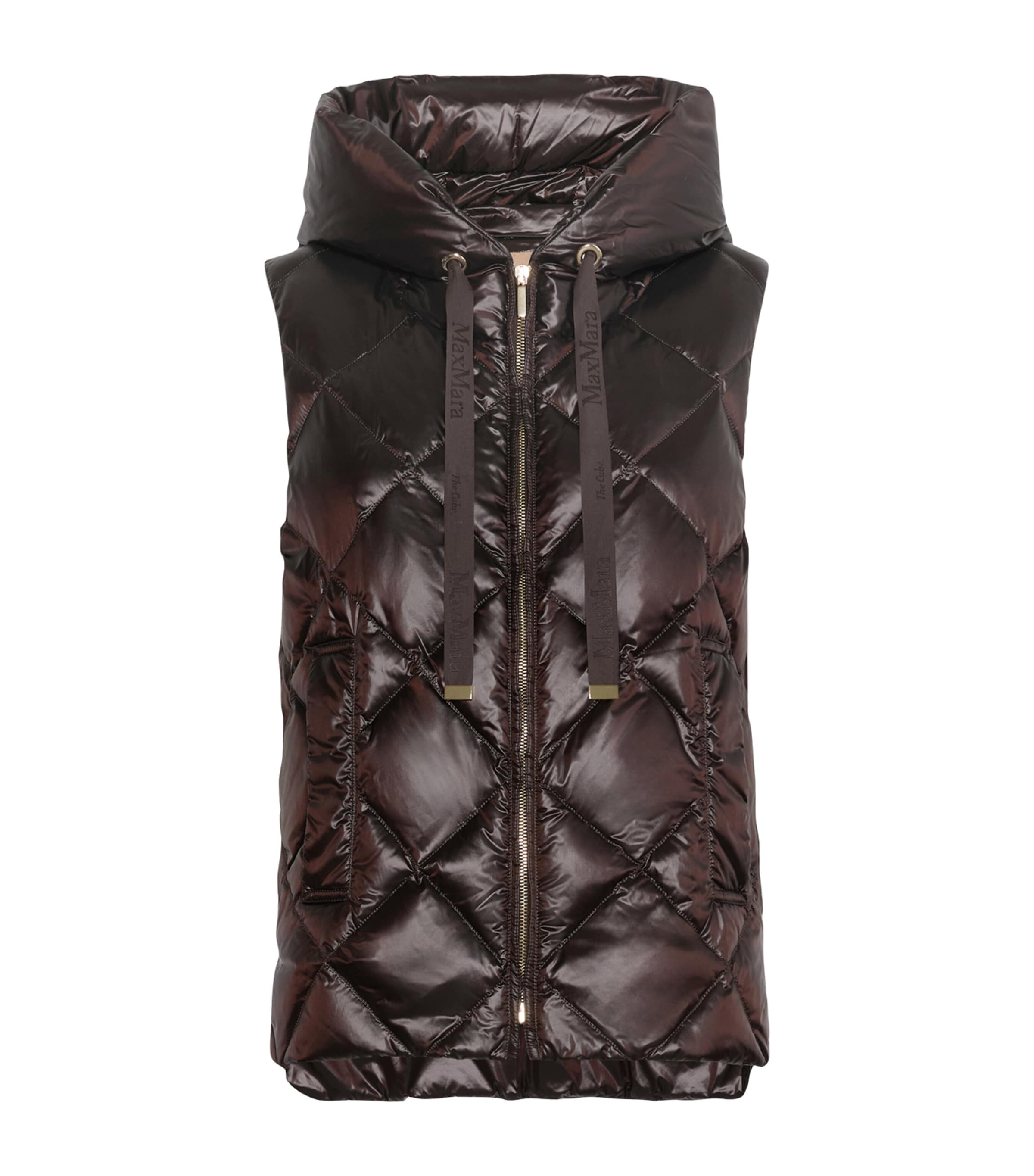 Max Mara Womens Puffer Gilet Brown Image 1