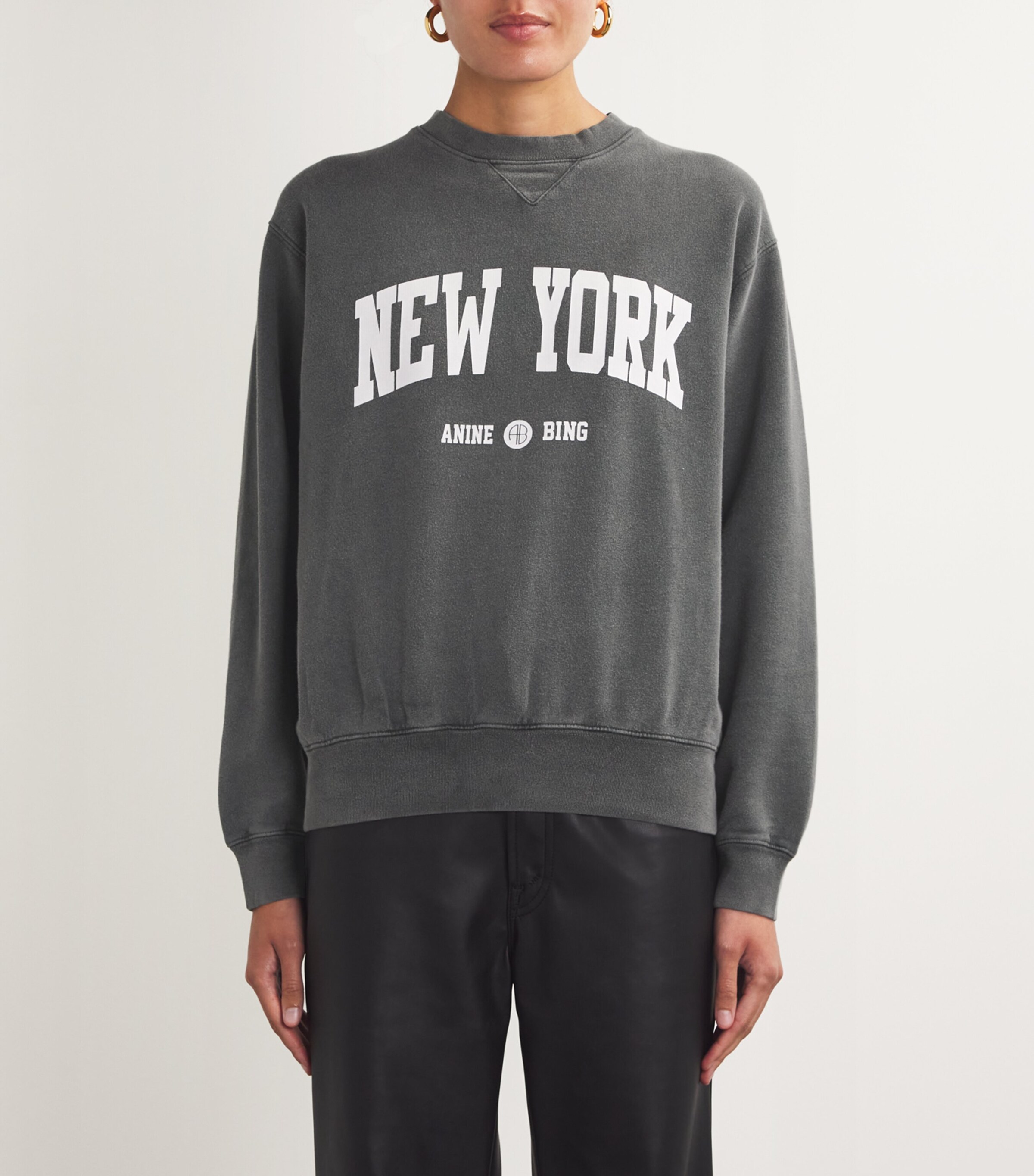 Cotton Ramona University Sweatshirt WASHED BLACK Image 3