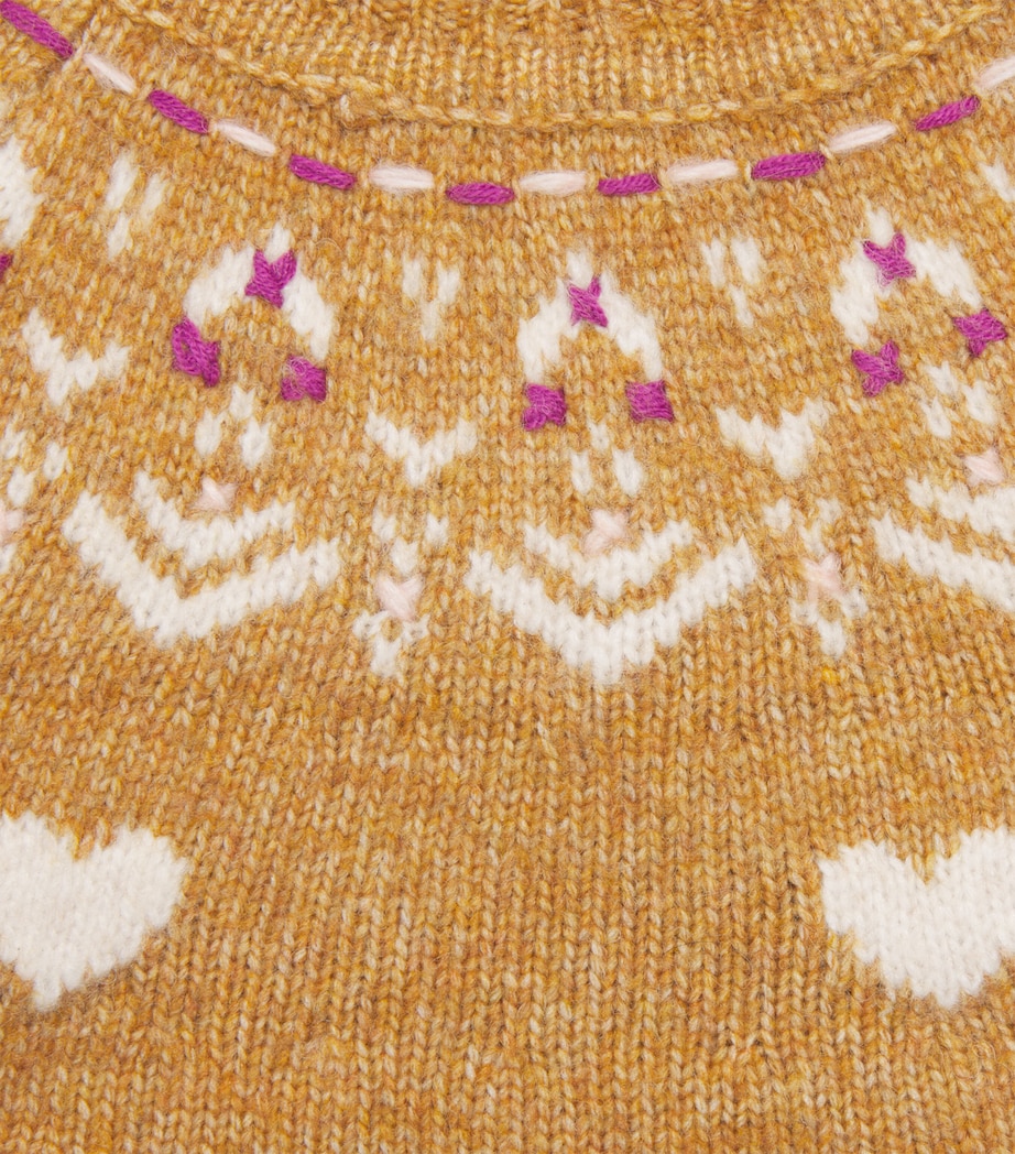 Bonton Jacquard Sweater (2-14 Years) Nuts Image 3