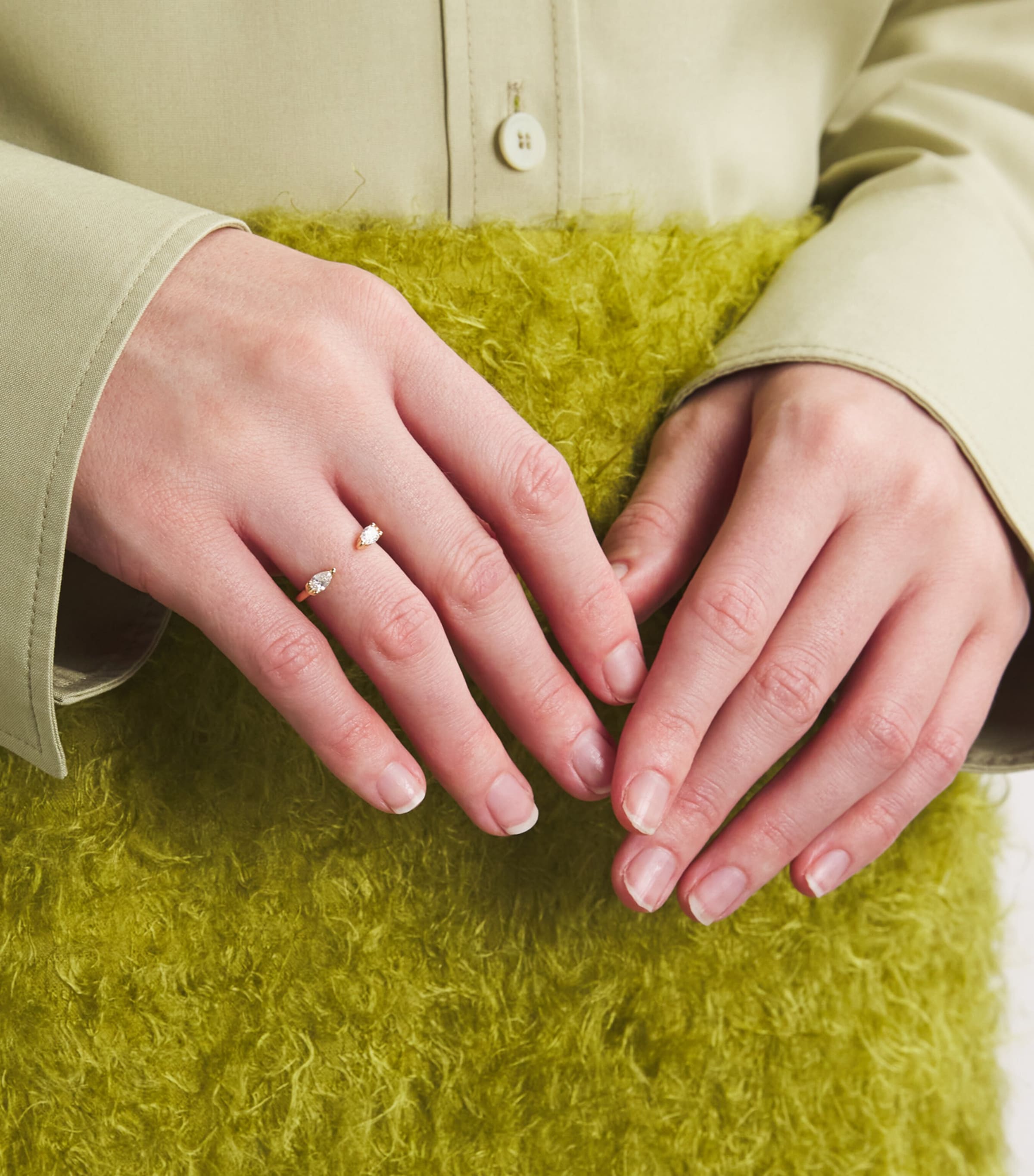 Anita Ko Yellow Gold and Diamond Orbit Ring Yellow Gold Image 2