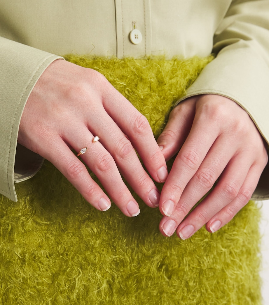 Anita Ko Yellow Gold and Diamond Orbit Ring Yellow Gold Image 2