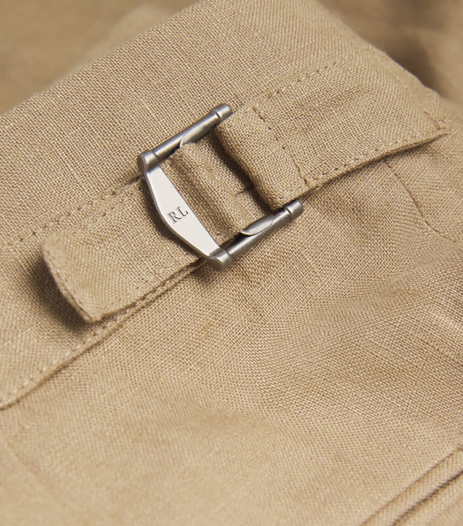 Linen Tailored Trousers KHAKI Image 5