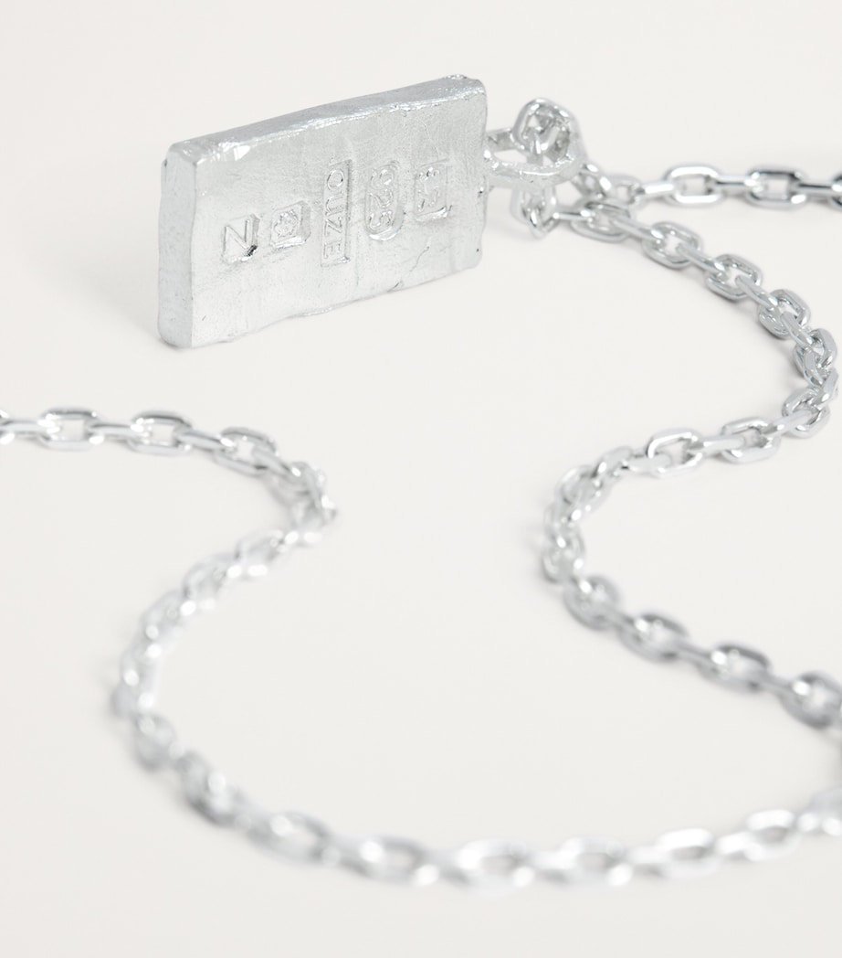 THE OUZE Sterling Silver Hallmark Necklace Silver Image 5