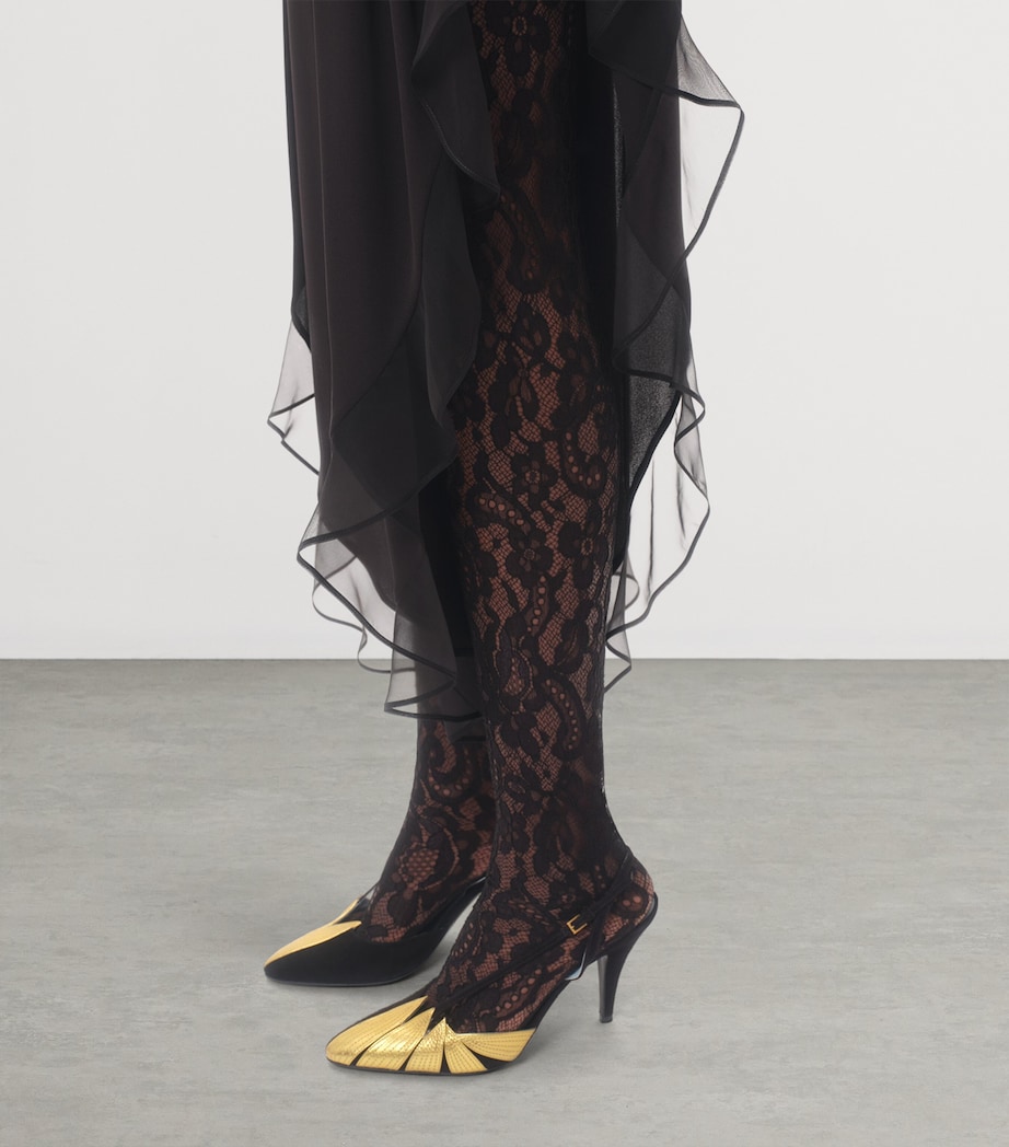 Silk Ruffled Trousers 0NO Image 5