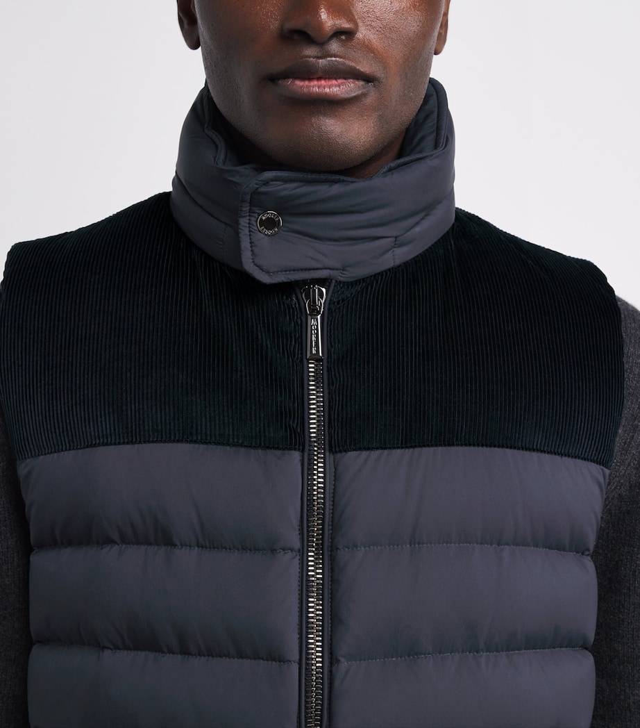 Corduroy Yoke Padded Gilet BLU U0498 Image 6