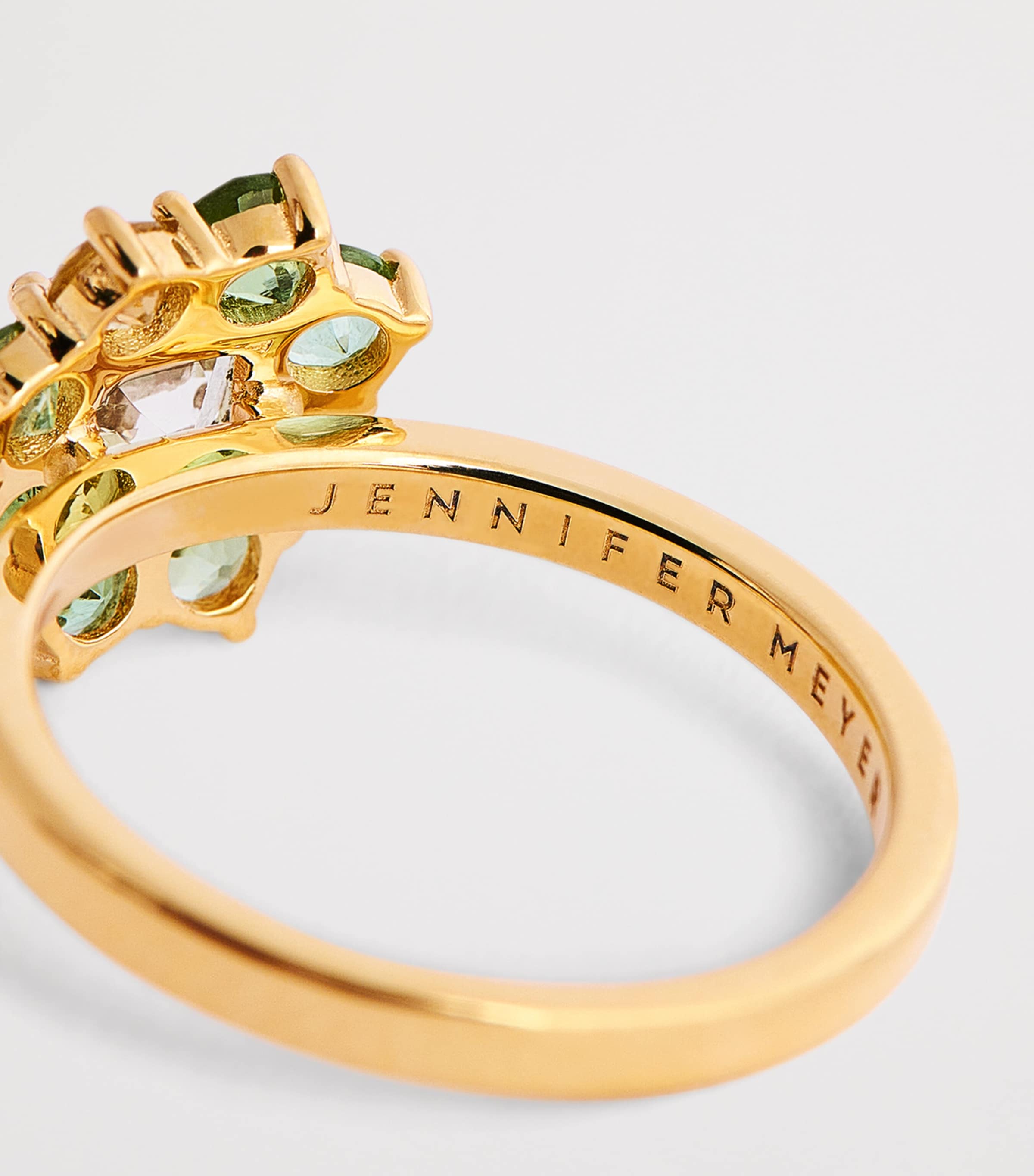 Yellow Gold and Tourmaline Flower Ring YELLOW GOLD Image 5