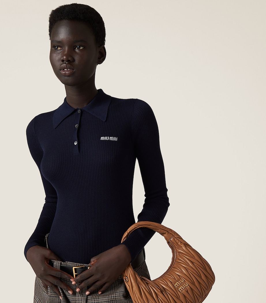 Cashmere-Silk Polo Shirt F0008 Image 4