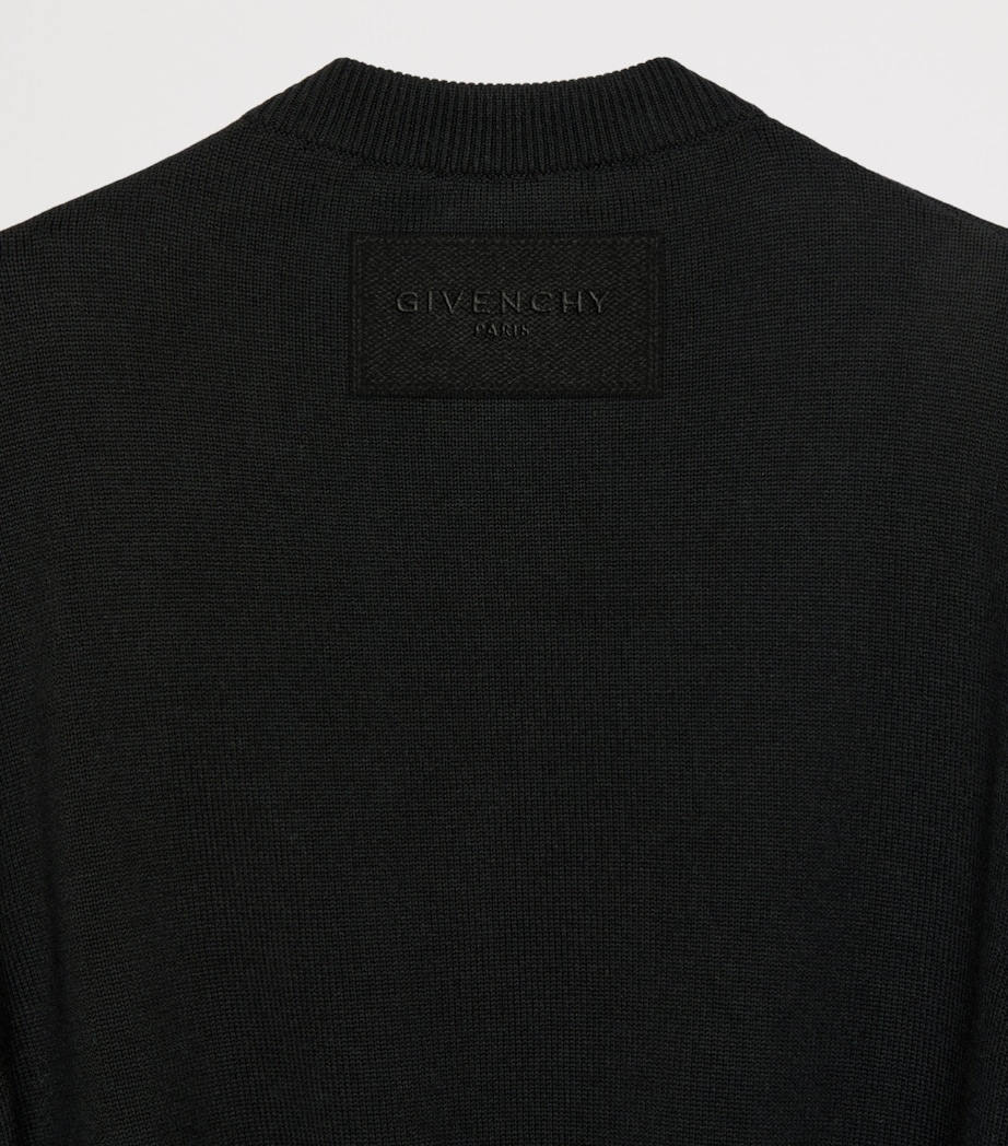 Givenchy Womens Wool-Cotton Embellished Sweater Image 5