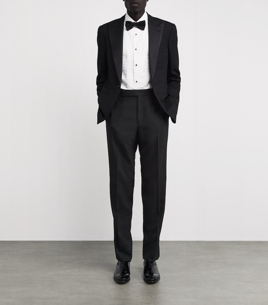 Wool Gregory Tuxedo Trousers BLACK Image 2