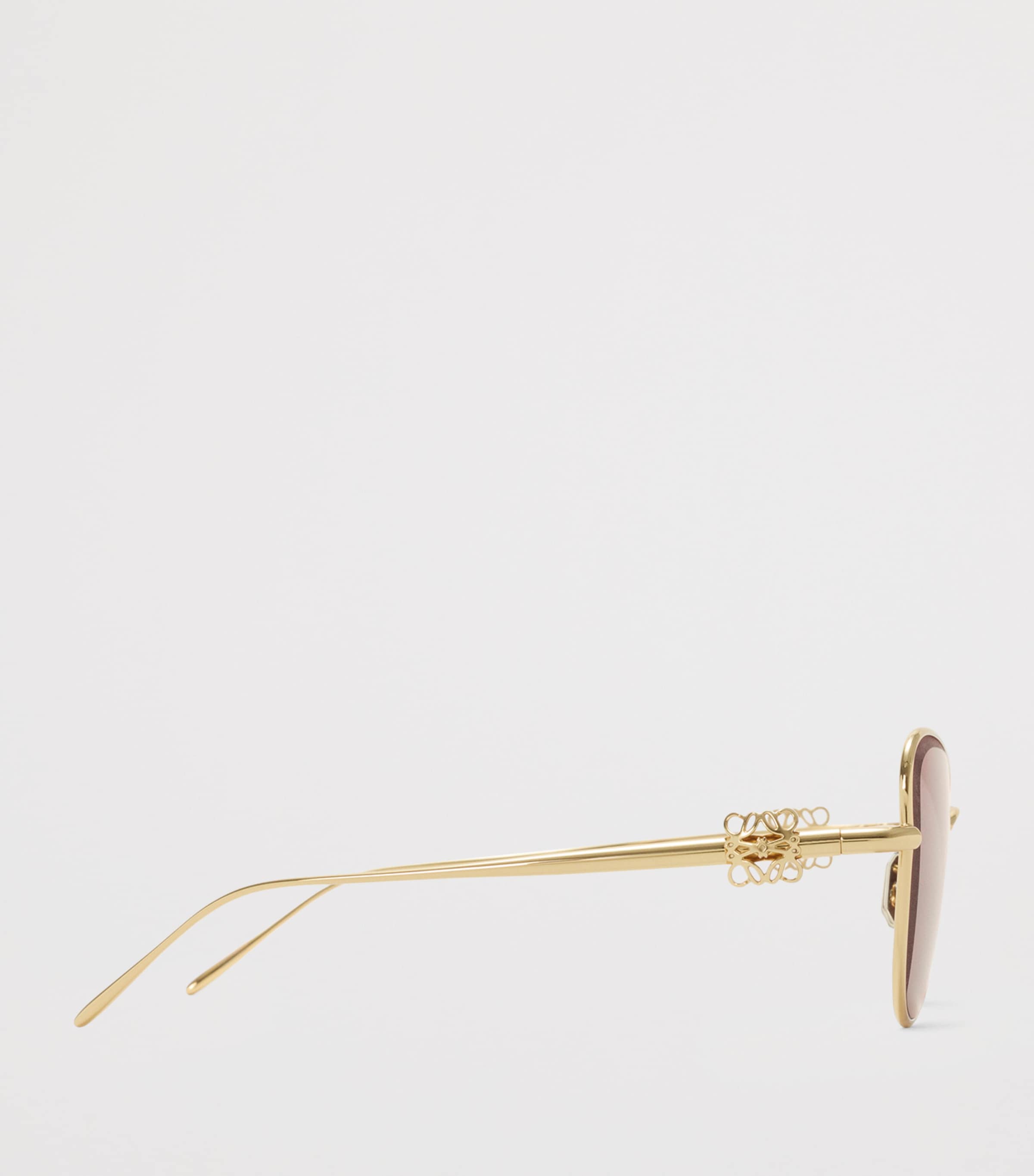 LOEWE Bombé Butterfly Sunglasses Dark Rust Image 3