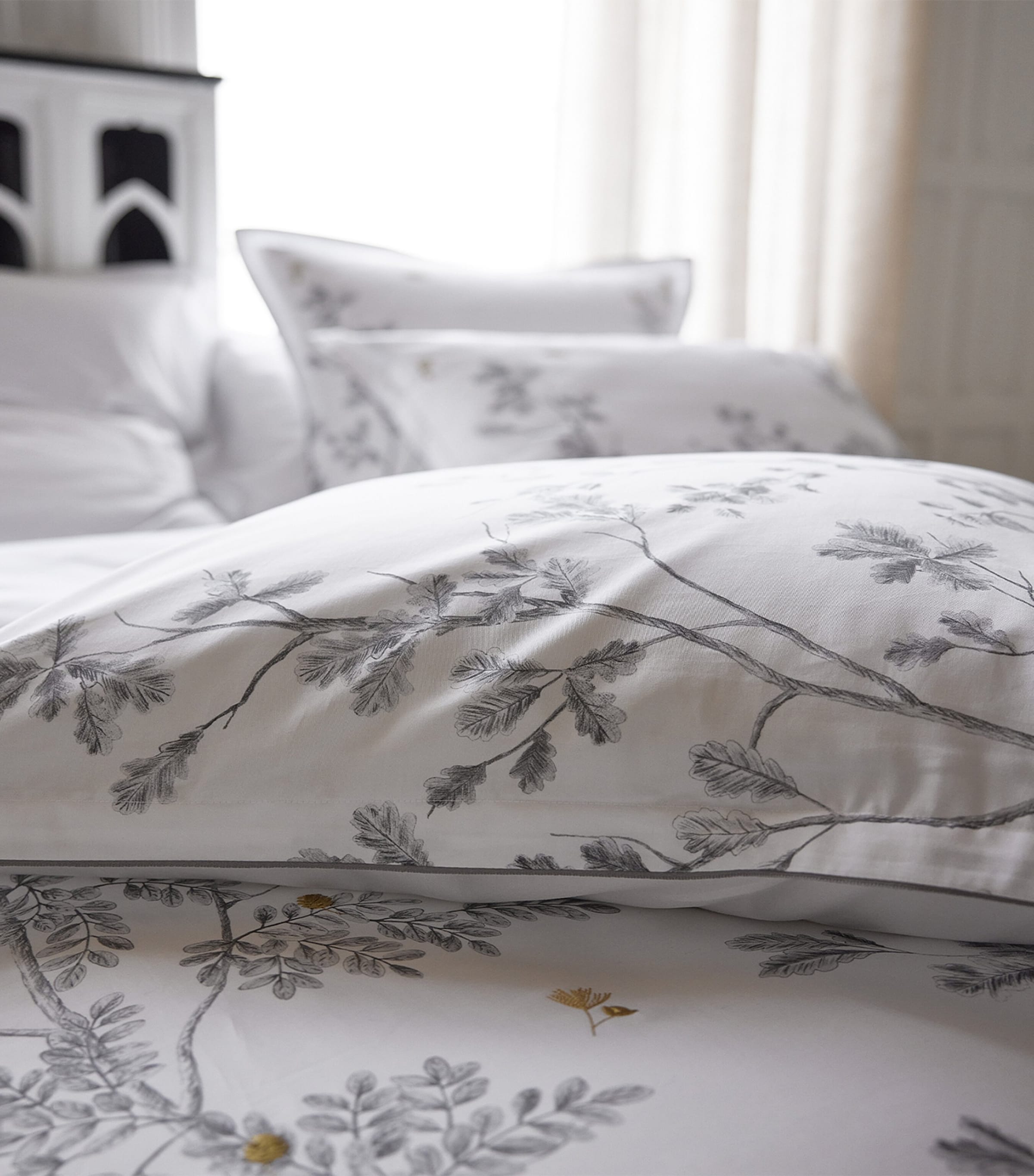 Cotton Saison King Duvet Cover (230cm x 220cm) NOIR & BLANC Image 3