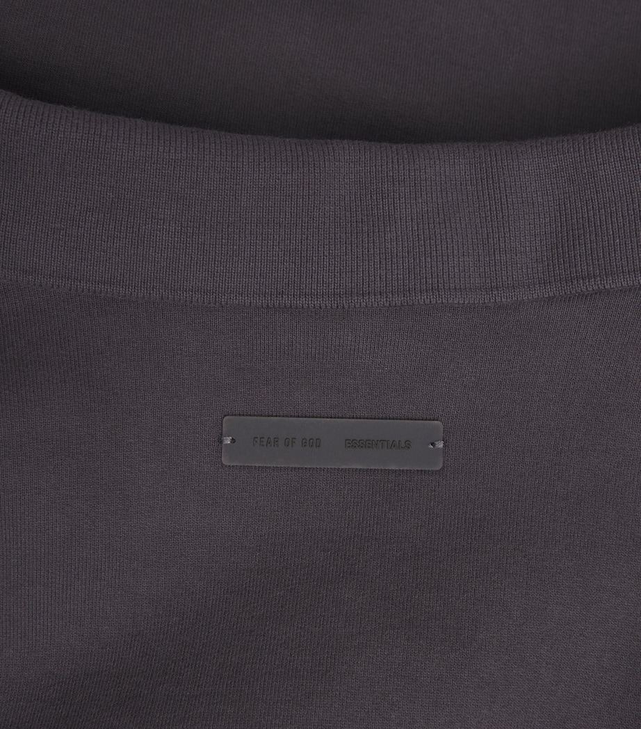 Cotton Script Polo Sweatshirt VINTAGE BLACK Image 5