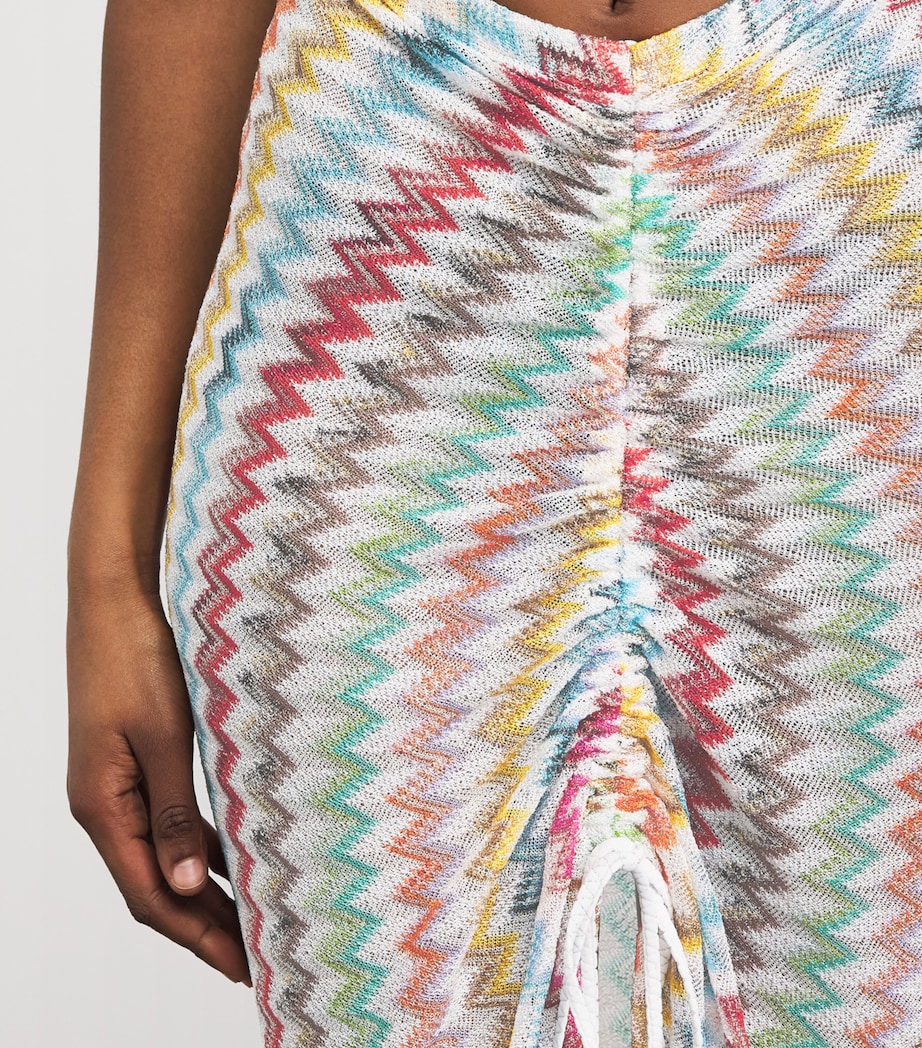 Missoni Womens Zigzag Ruched Maxi Skirt Image 3