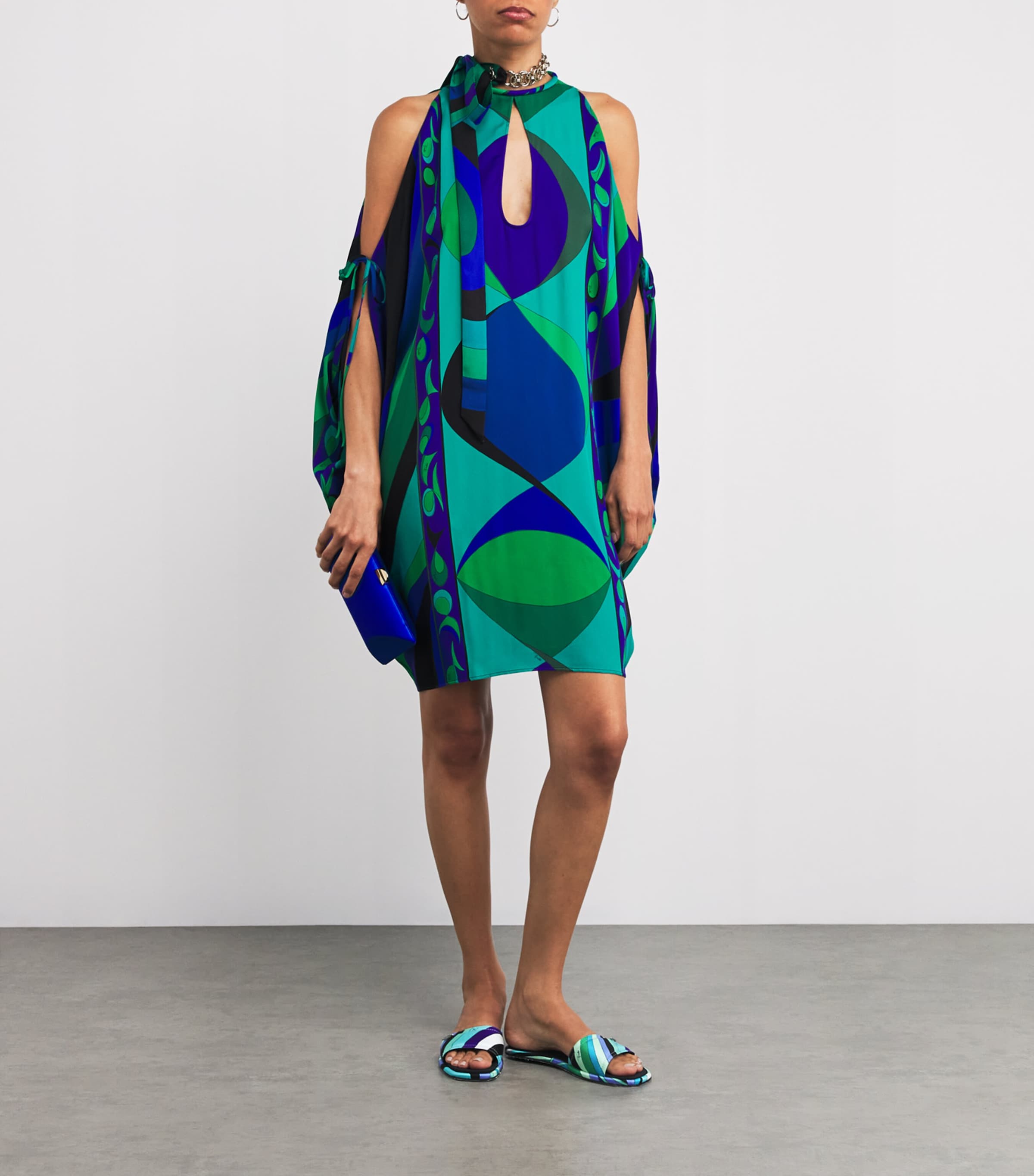 Silk Printed Yummy Slides 059 VERDE/LILLA Image 5