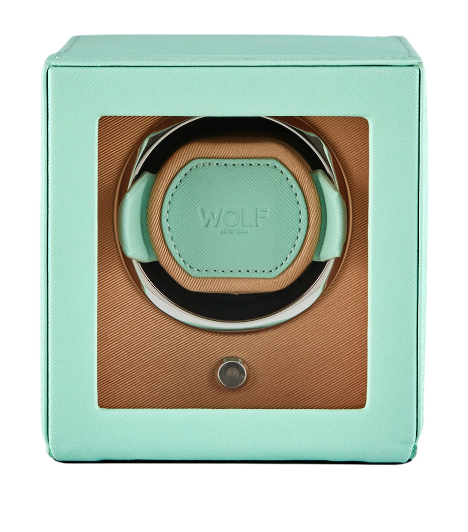 WOLF Cub Watch Winder with Cover Seltzer Mint/peach Image 1