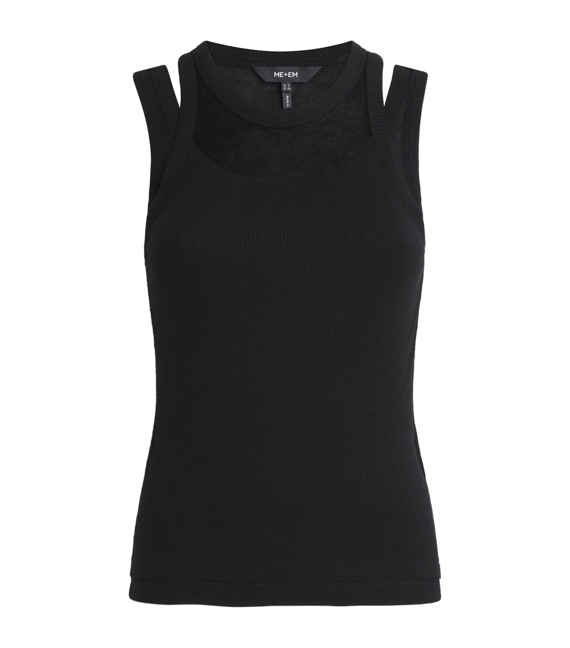 ME+EM Womens 2-In-1 Tank Top Black Image 1