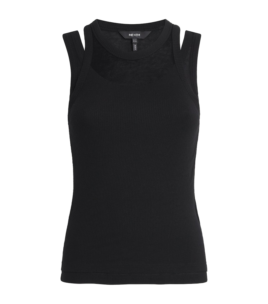 ME+EM Womens 2-In-1 Tank Top Black Image 1