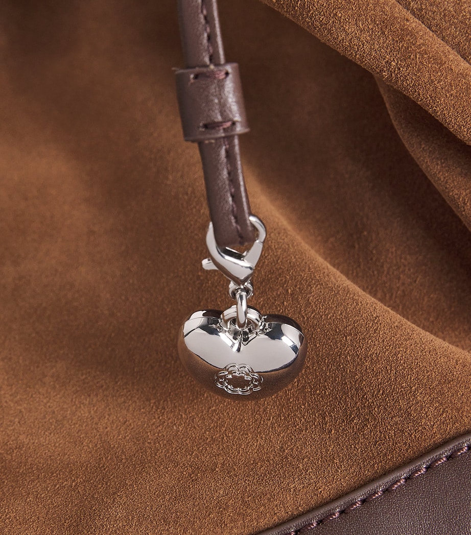 Maje Leather and Suede Milpi Tote Bag Camel/brown Image 6