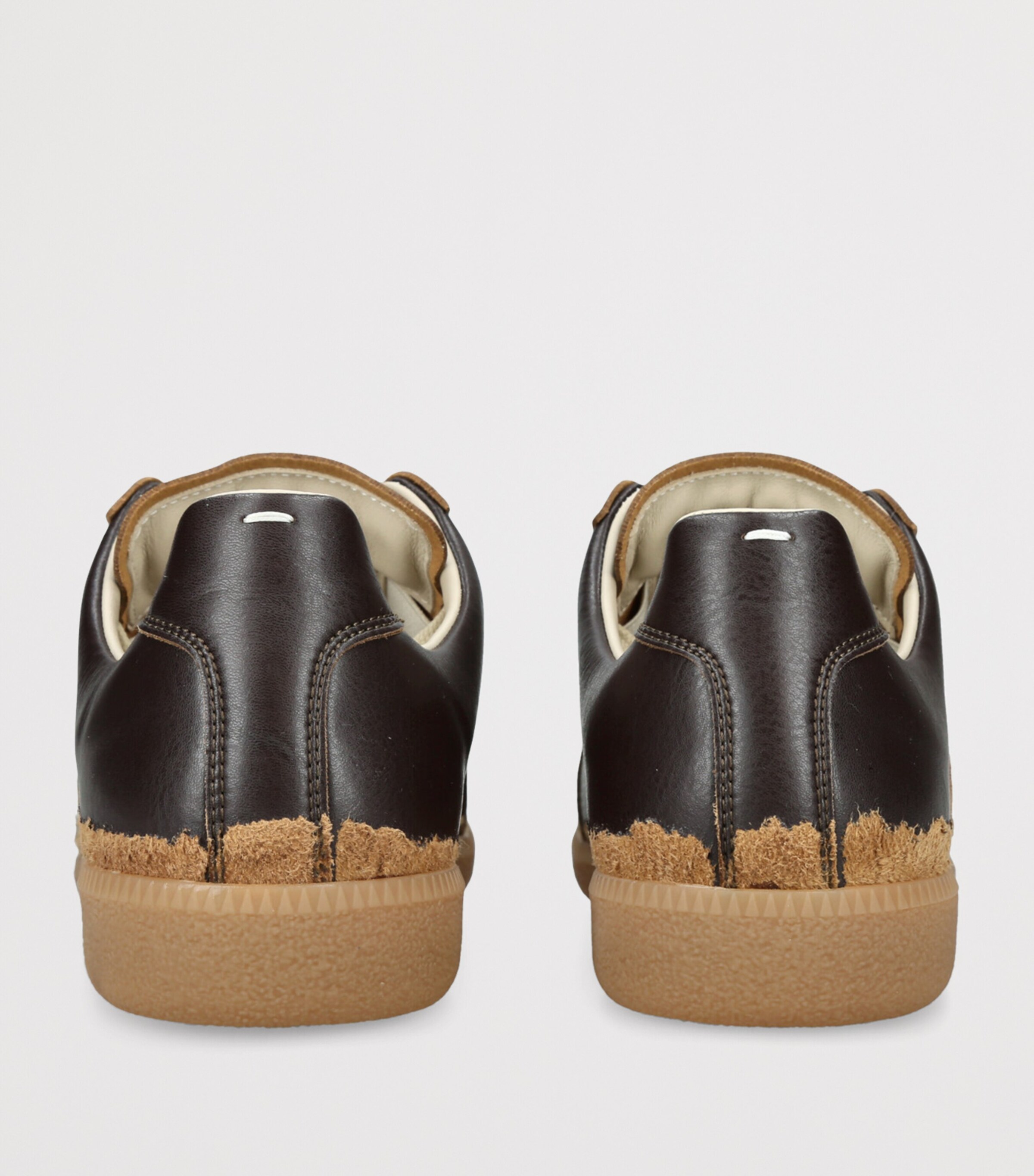 Maison Margiela Distressed Replica Sneakers Dark Brown Image 2
