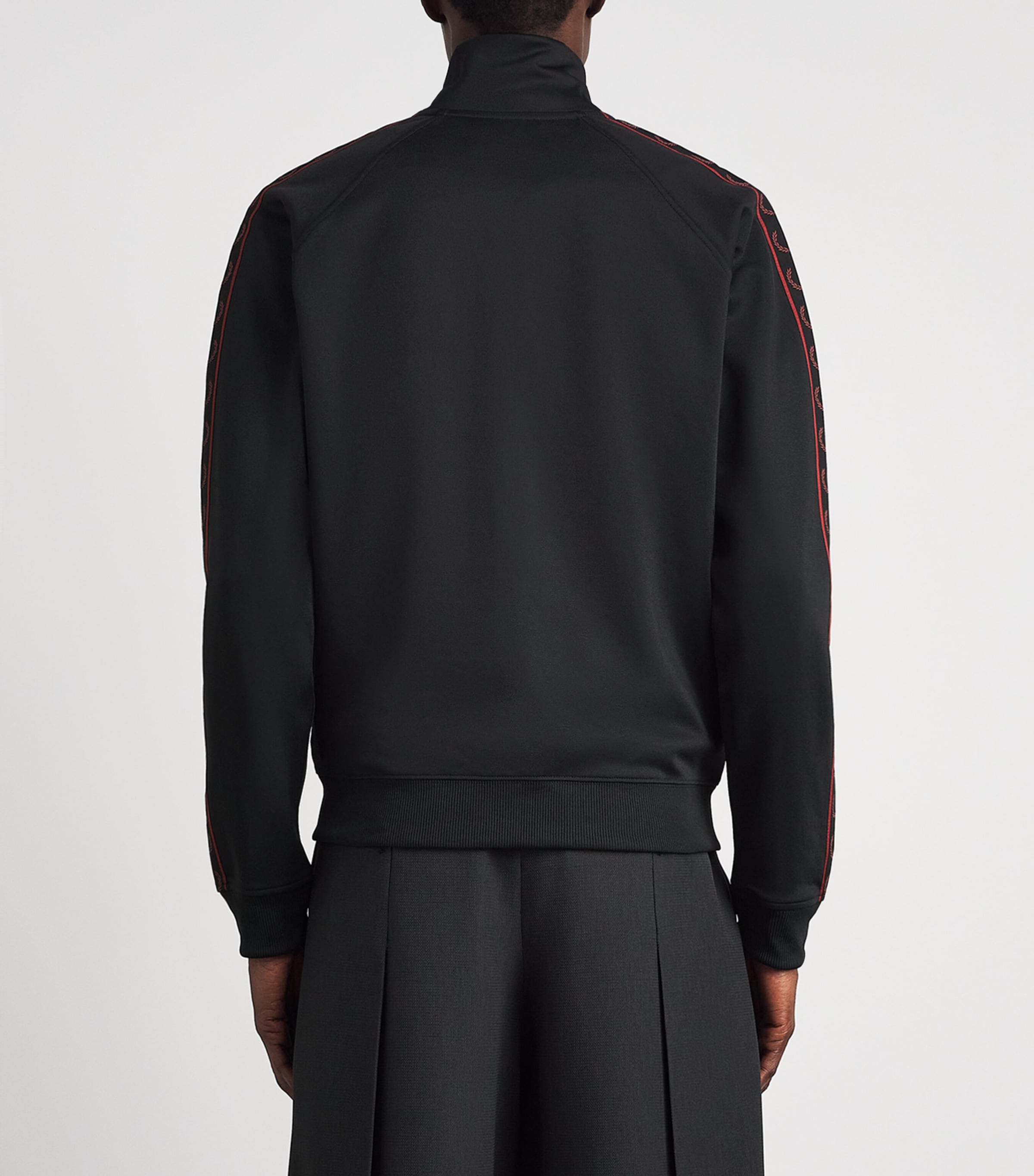 Fred Perry Black Contrast Tape Track Jacket | Harrods CH