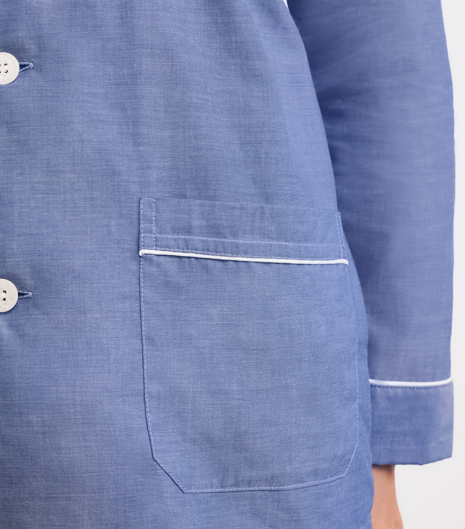 Amalfi Classic Fit Pyjama Set 001 DENIM BLUE Image 6