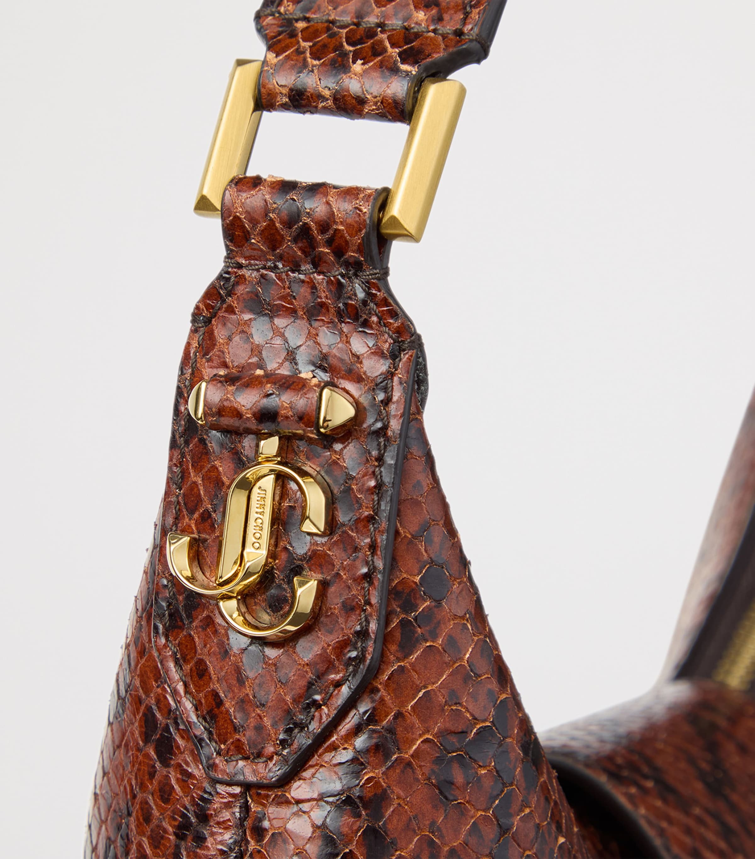 Small Bar Leather Shoulder Bag COGNAC/SHINY GOLD Image 5