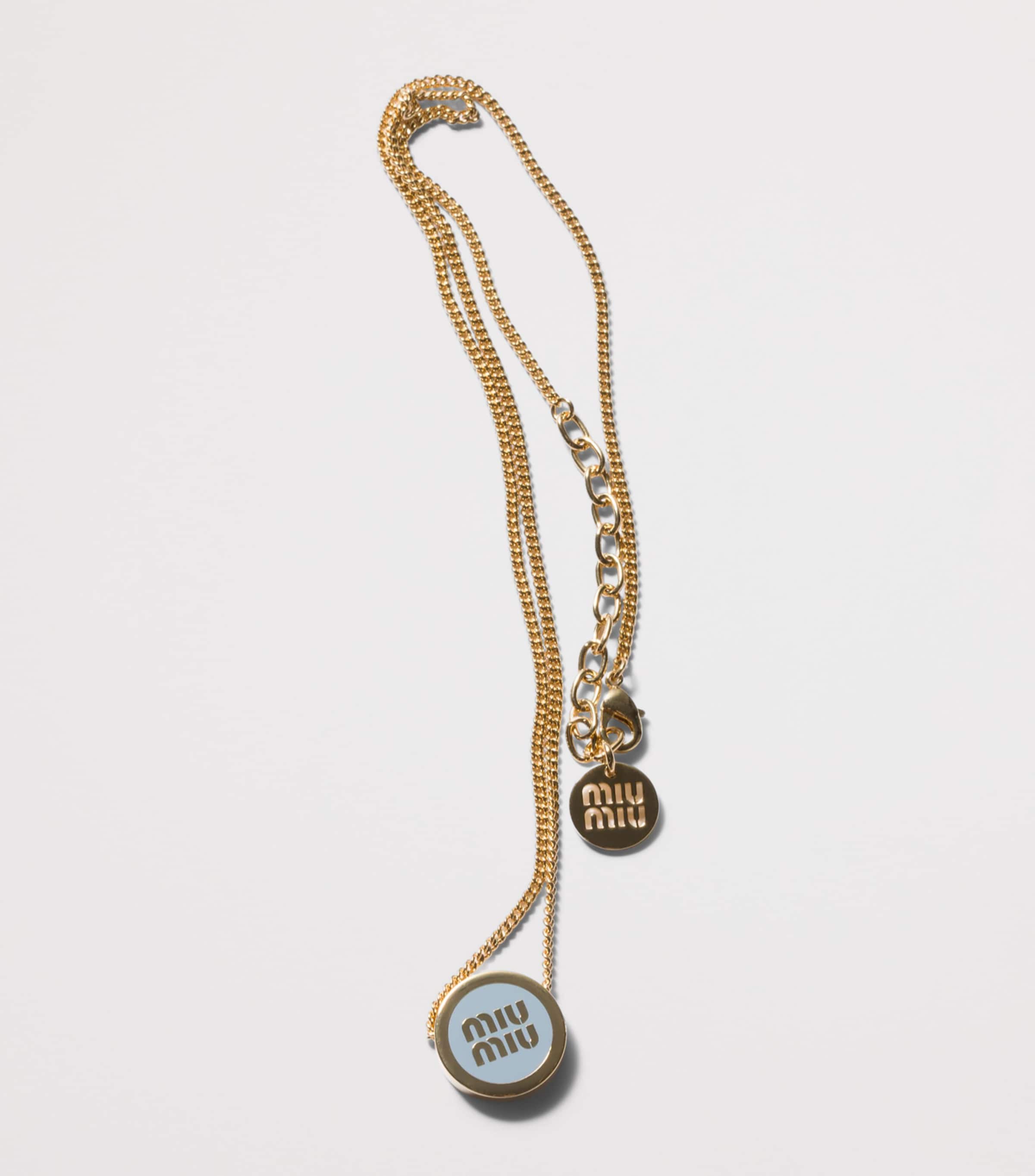 Miu Miu Enamel Logo Necklace Image 2
