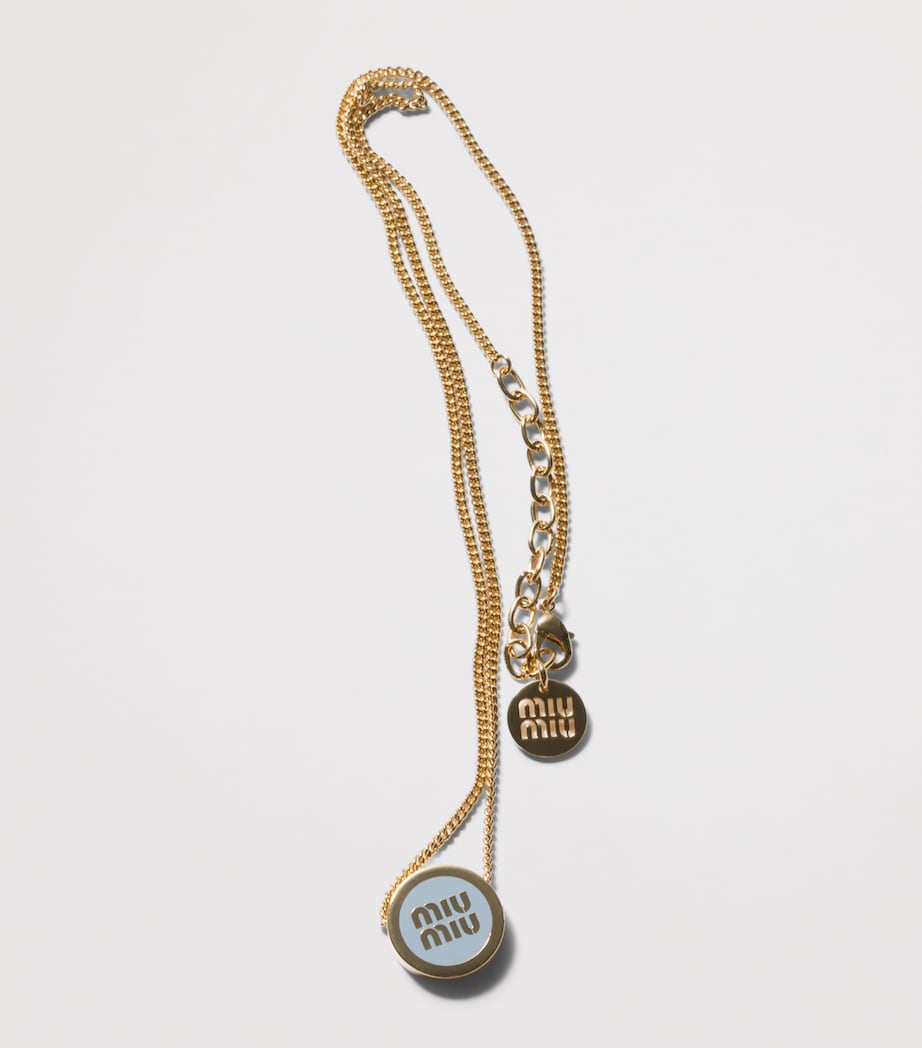 Miu Miu Enamel Logo Necklace Image 2
