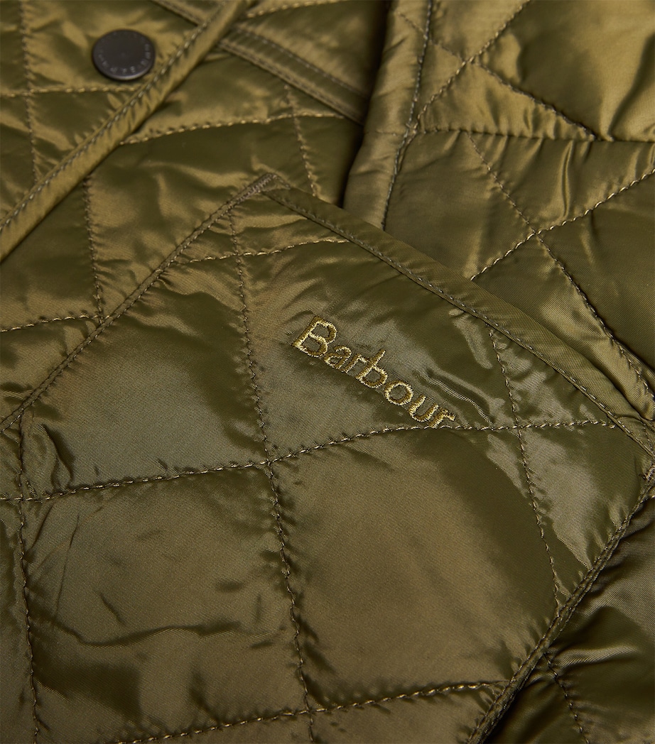 Barbour Womens Quilted Deveron Jacket Olive Pale Pink Image 5
