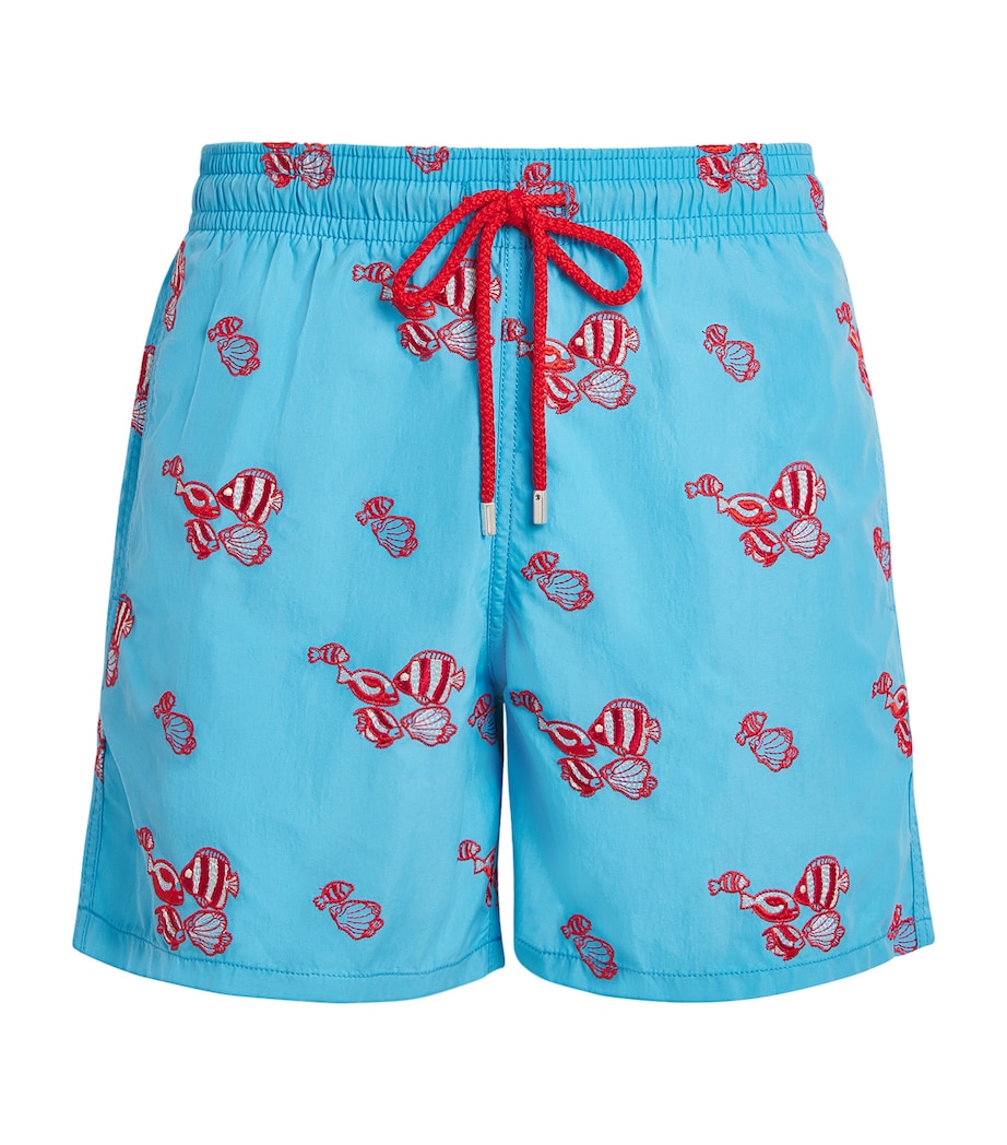 Fishy Vibes Embroidered Mistral Swim Shorts 612TOPAZE BLEUE Image 1