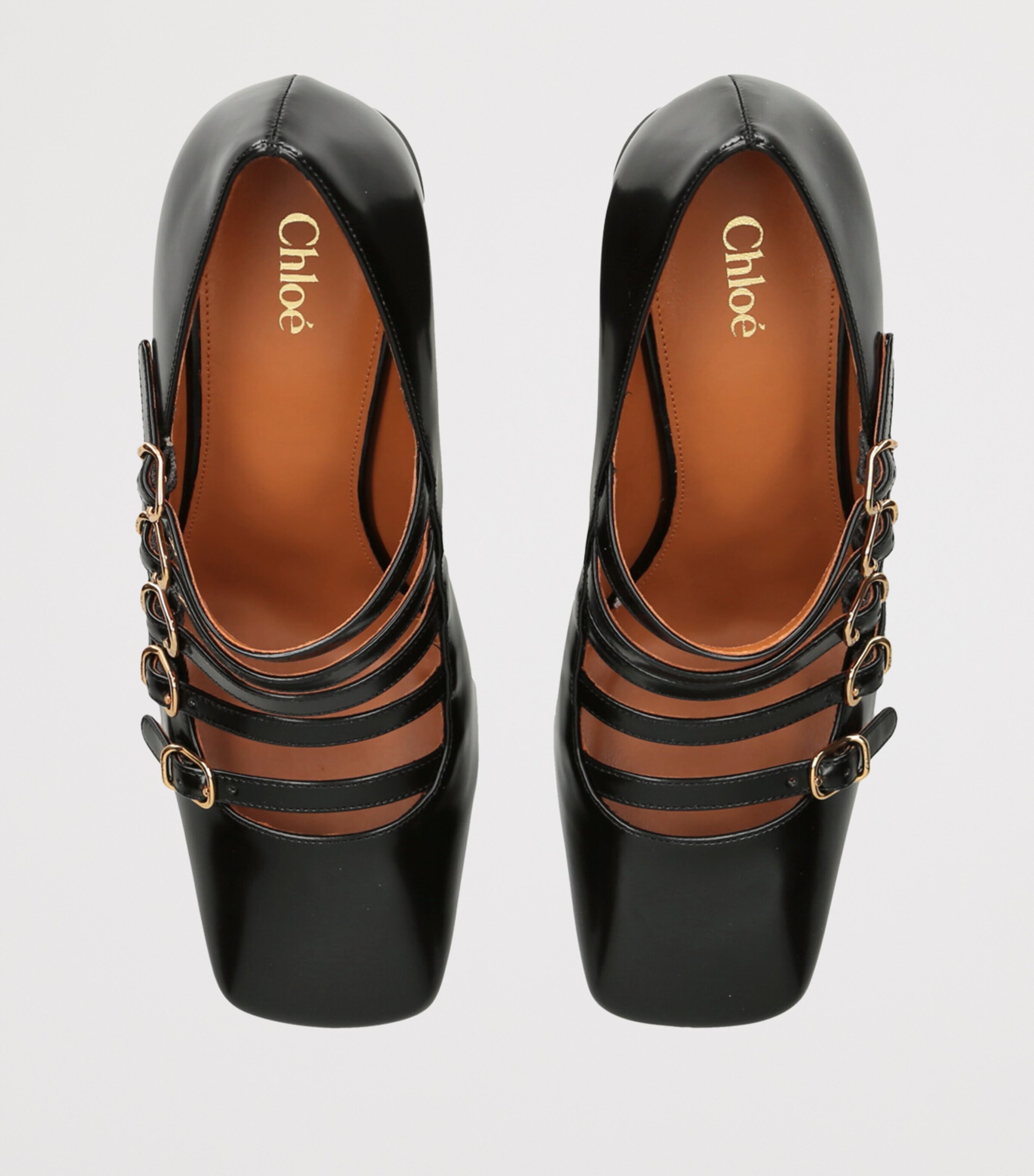 Chloé Leather Janis Pumps 85 Black Image 4