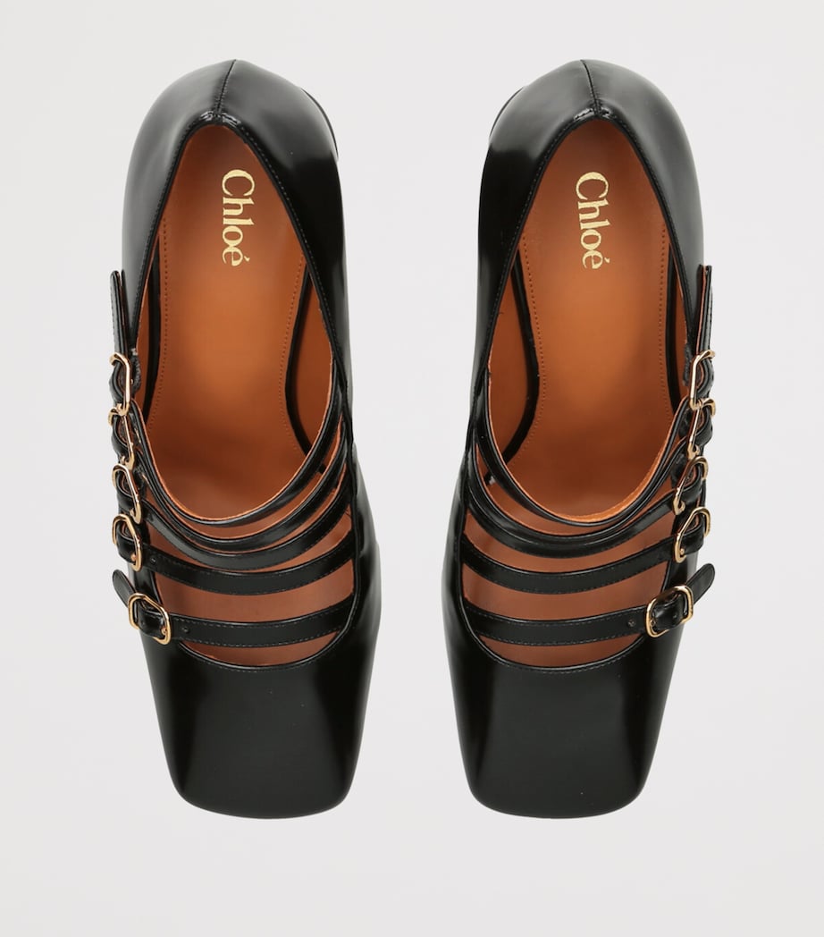 Leather Janis Pumps 85 BLACK Image 4