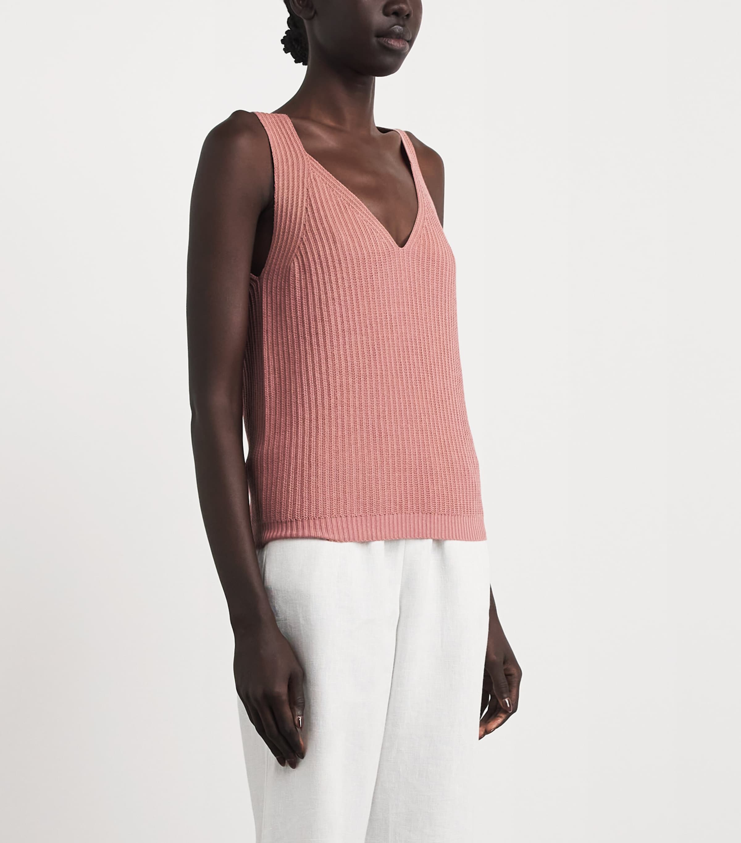 Eleventy Womens Organic Cotton Tank Top Lampone Image 4