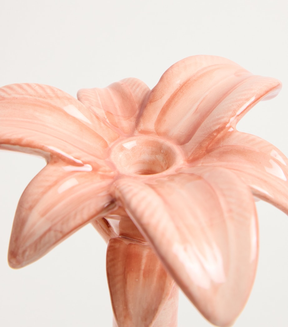 Palm Tree Candlestick Holder PINK Image 3