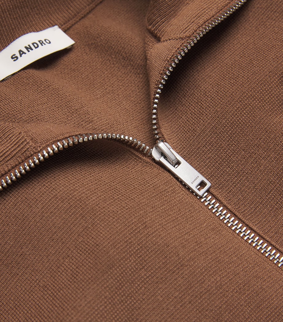 Wool Quarter-Zip Sweater BEIGE Image 5