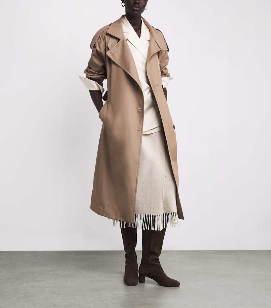 Suede Mary Knee-High Boots 45 DARK BROWN Image 5