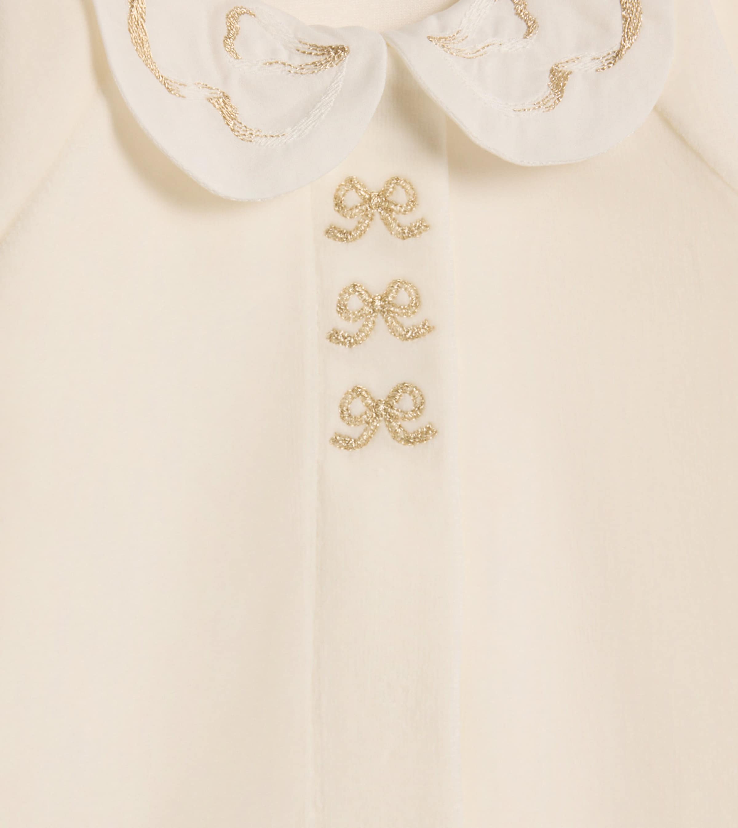 Cotton-Blend Embroidered All-In-One (Newborn-24 Months) 13NACRE Image 2