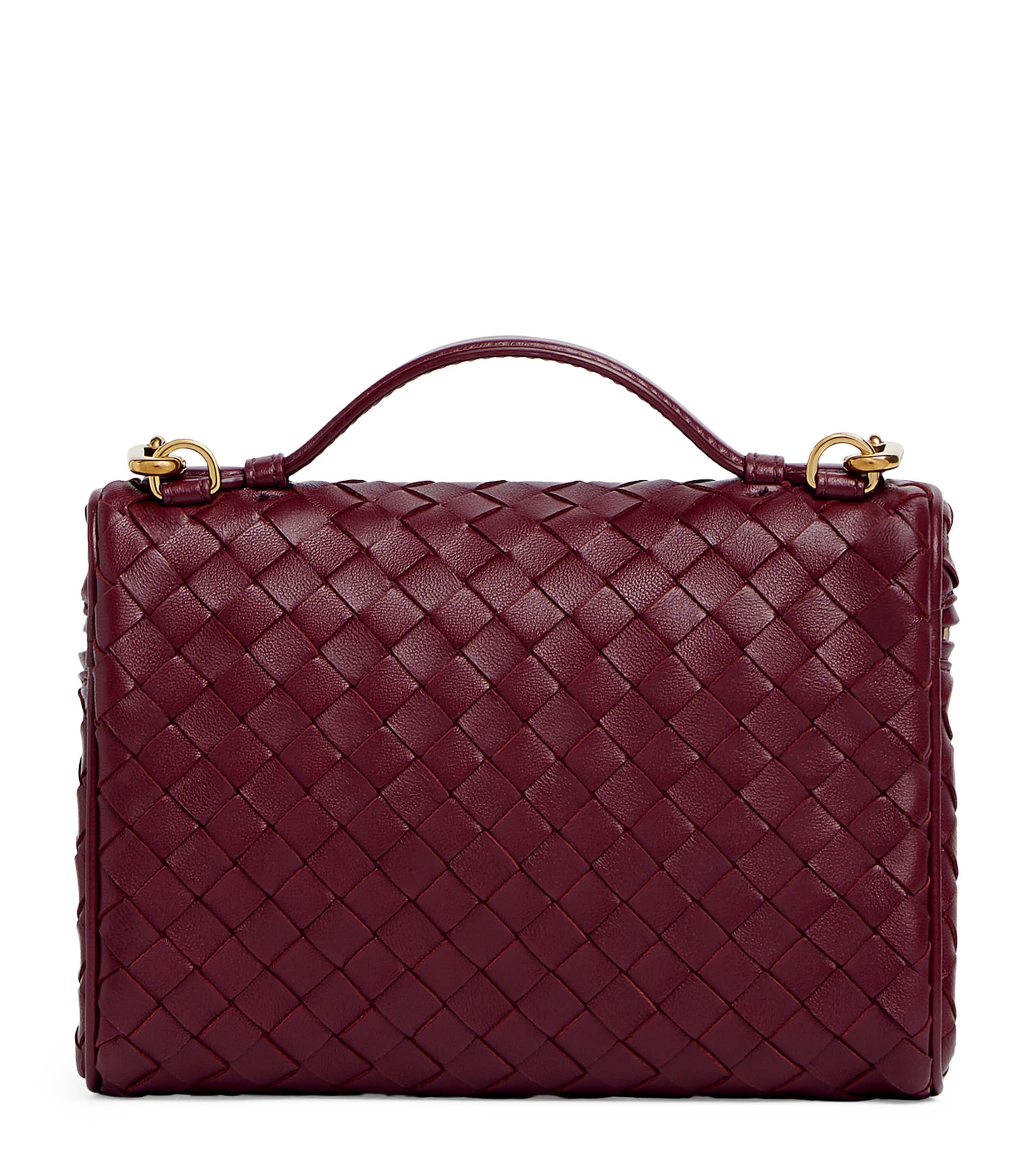 Bottega Veneta Mini Leather Bang Bang Shoulder Bag In Red