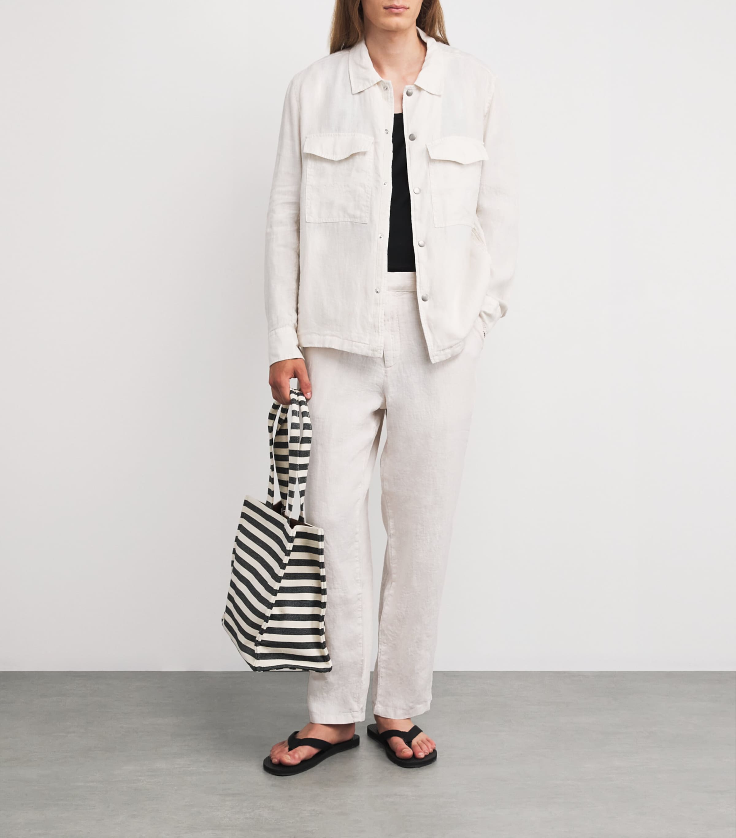 Linen Straight Trousers CHMGR Image 2