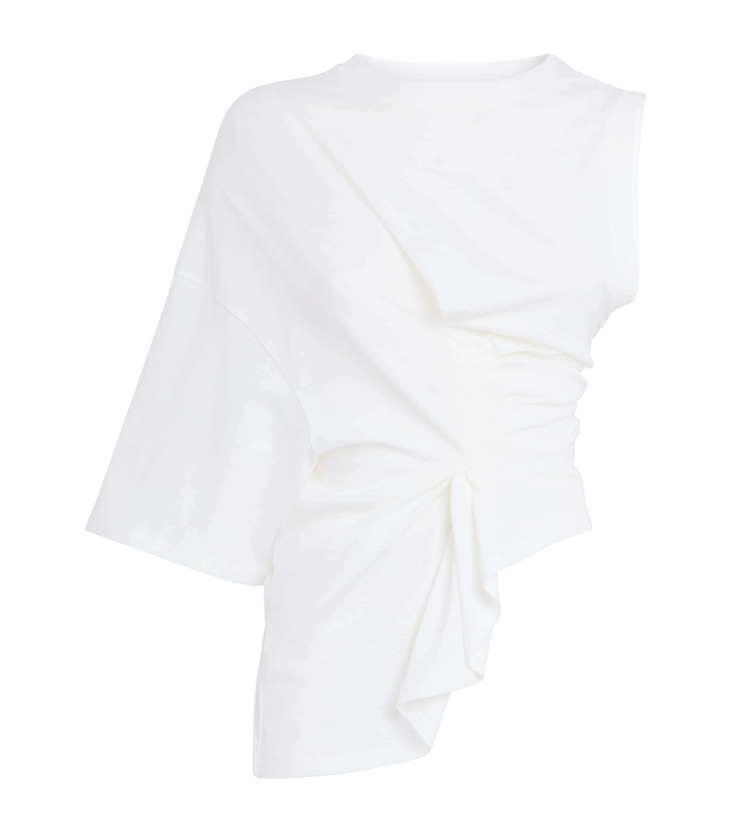 A.W.A.K.E. A. W.A. K.E. MODE ORGANIC COTTON ASYMMETRIC KNOT TOP 