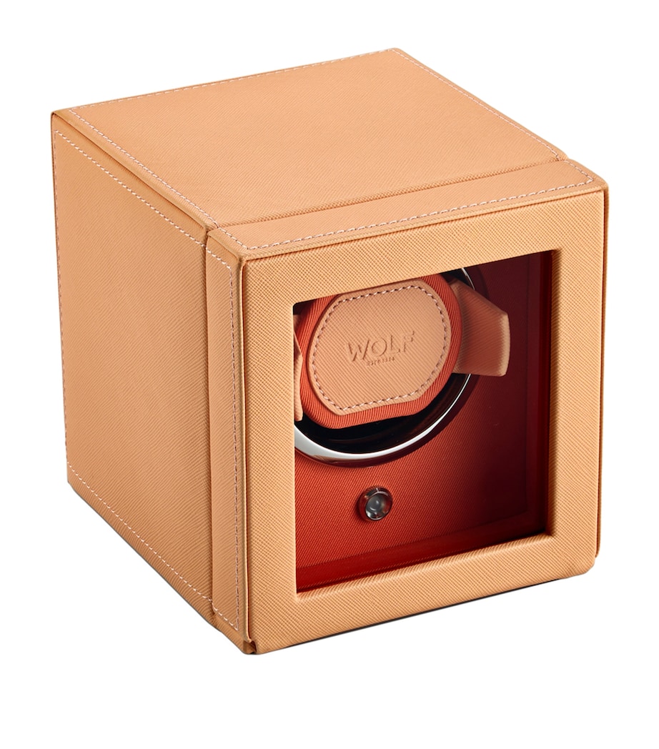 WOLF Cub Watch Winder with Cover Seltzer Peach/orange Image 2