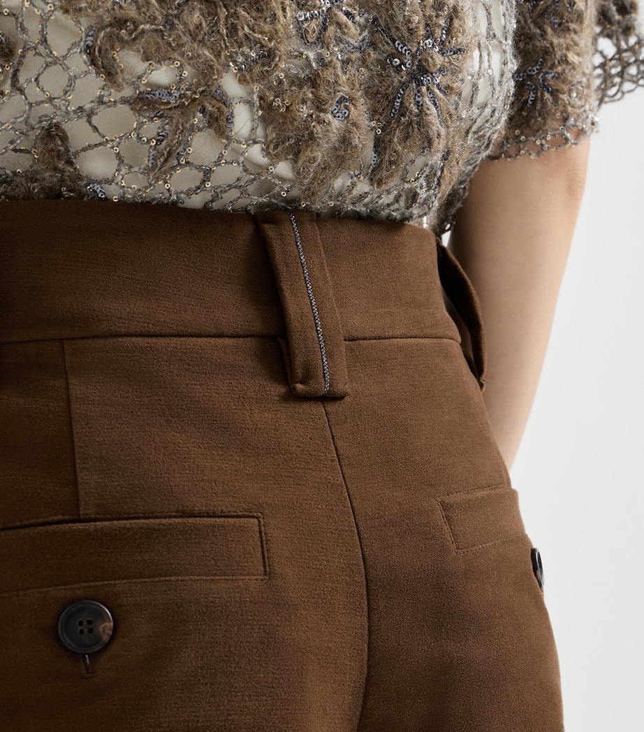 Brunello Cucinelli Womens Moleskin Sartorial Trousers Image 6