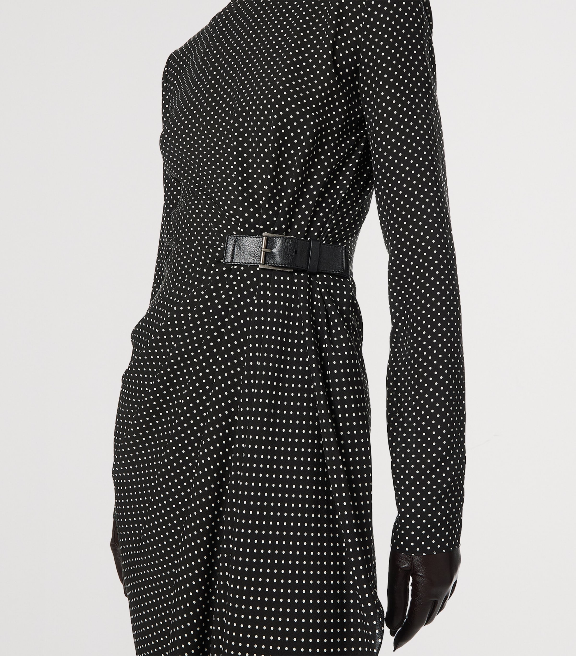 TOM FORD Womens Silk Polka Dot Midi Dress Nwg Image 4