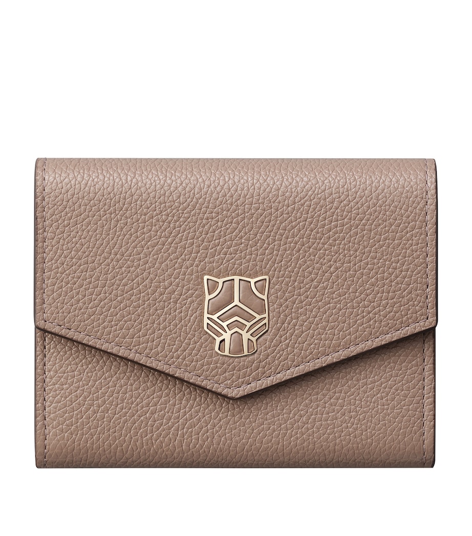 Mini Leather Panthère Graphique Wallet BEIGE Image 1