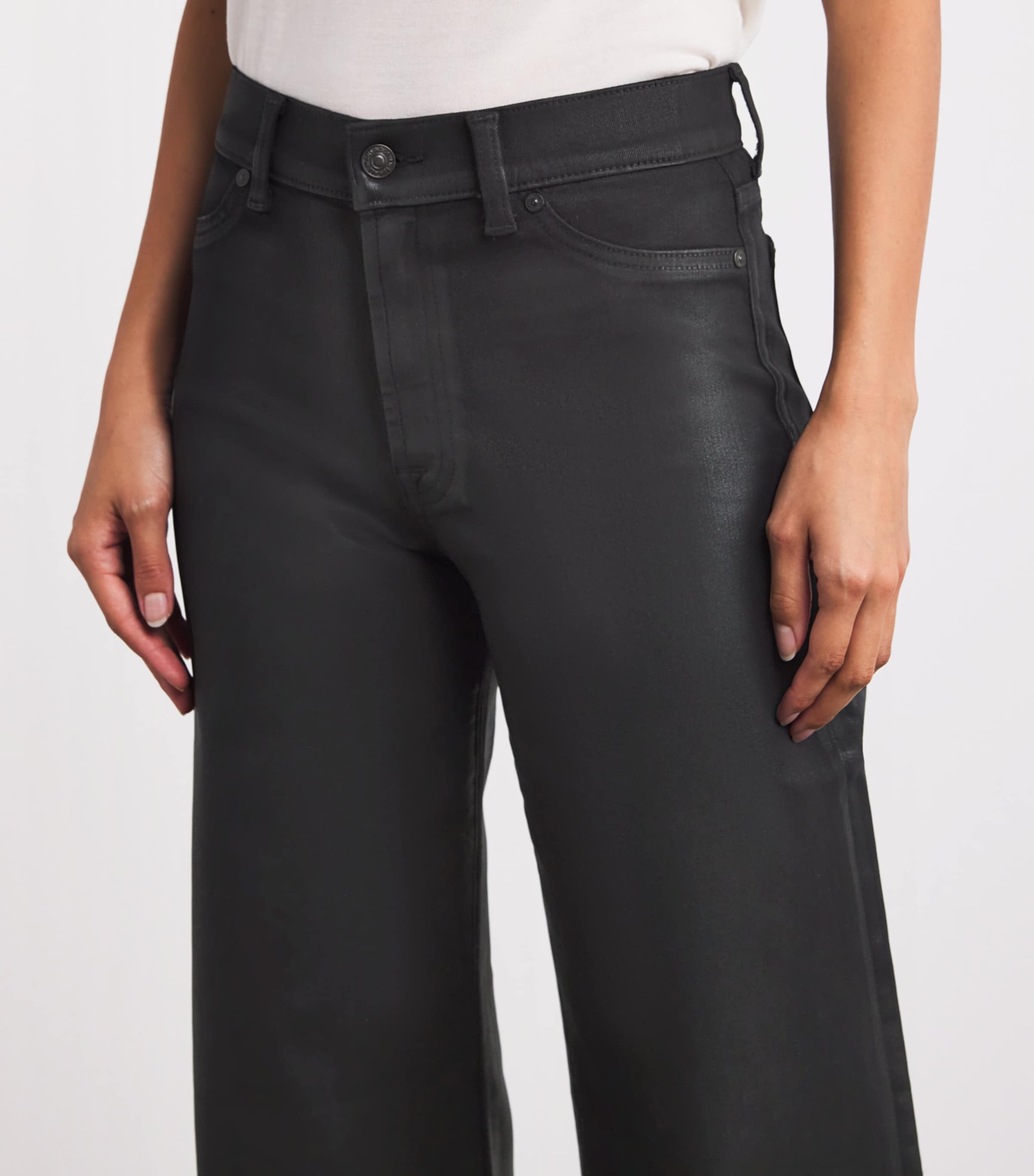 Coated Lotta Wide-Leg Jeans COATED BLACK Image 6