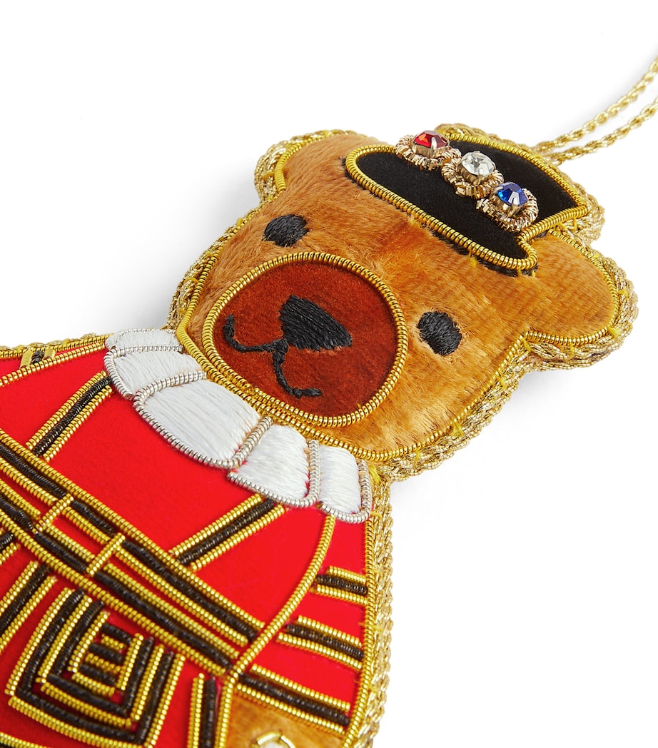 Uniformed Bear Tree Decoration RED/GOLD Image 4